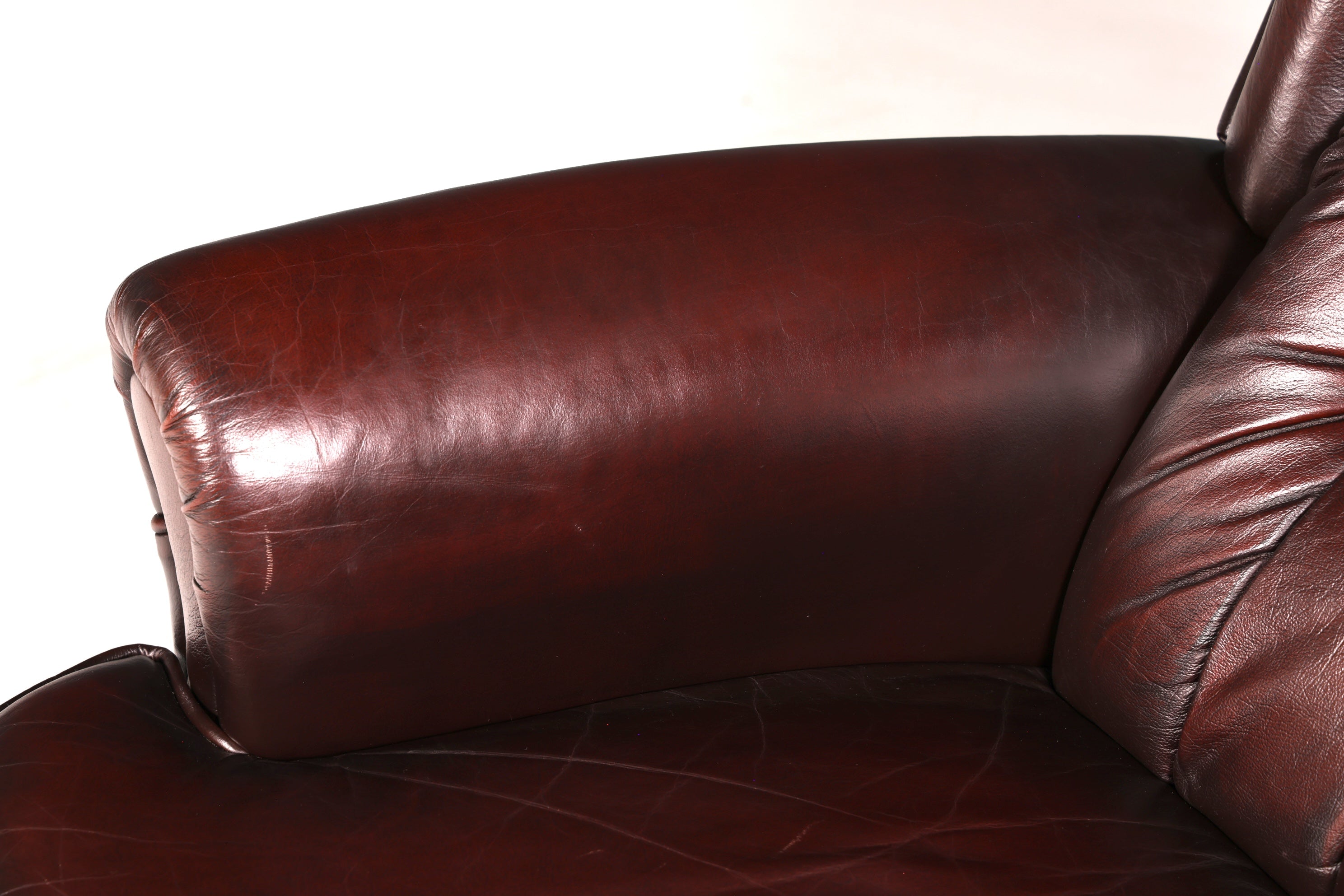Edler Chesterfield Ohrensessel Relaxsessel Echtleder Braun Fernsehsessel Ruhesessel Ledersessel