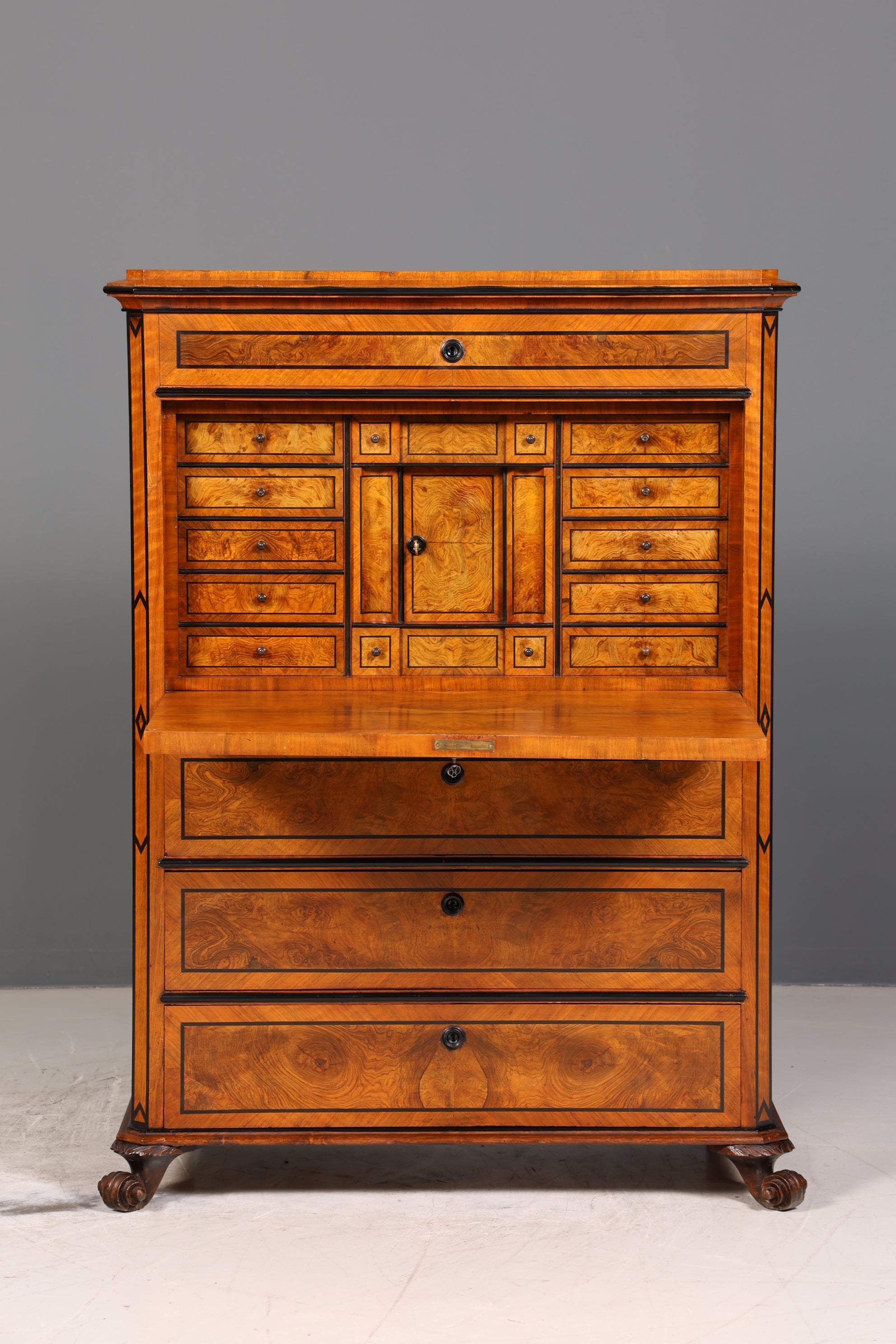 Wunderschöner Biedermeier Sekretär Louis Philippe Büro Vertiko Kommode Antik Schreibtisch