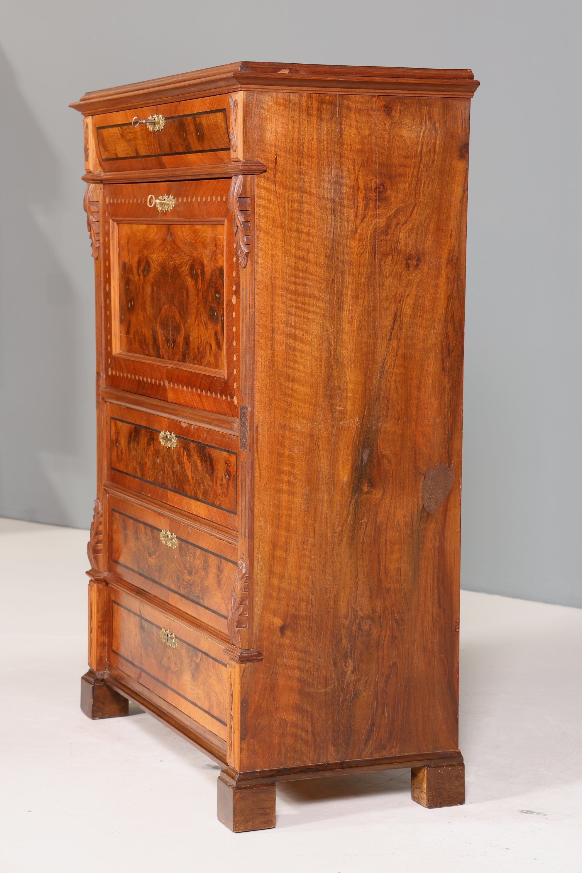 Wunderschöner Gründerzeit Sekretär Jugendstil Vertiko Antik Kommode um 1900