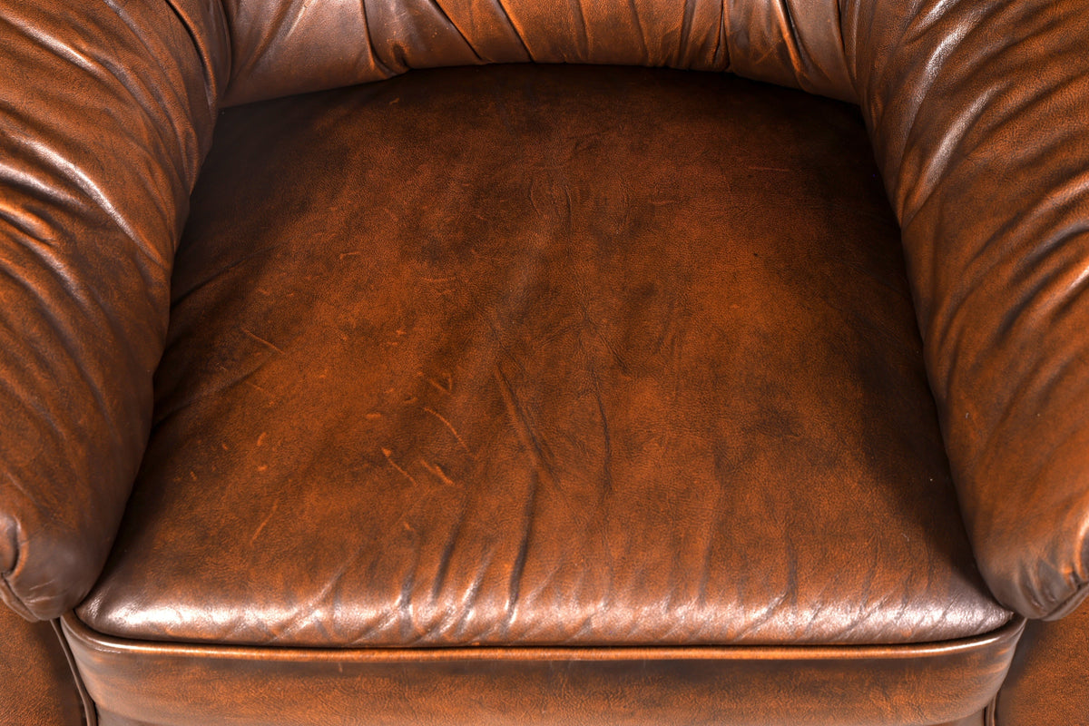 Wunderschöner Original Chesterfield Ledersessel Echt Leder Englisch Herrensessel Vintage