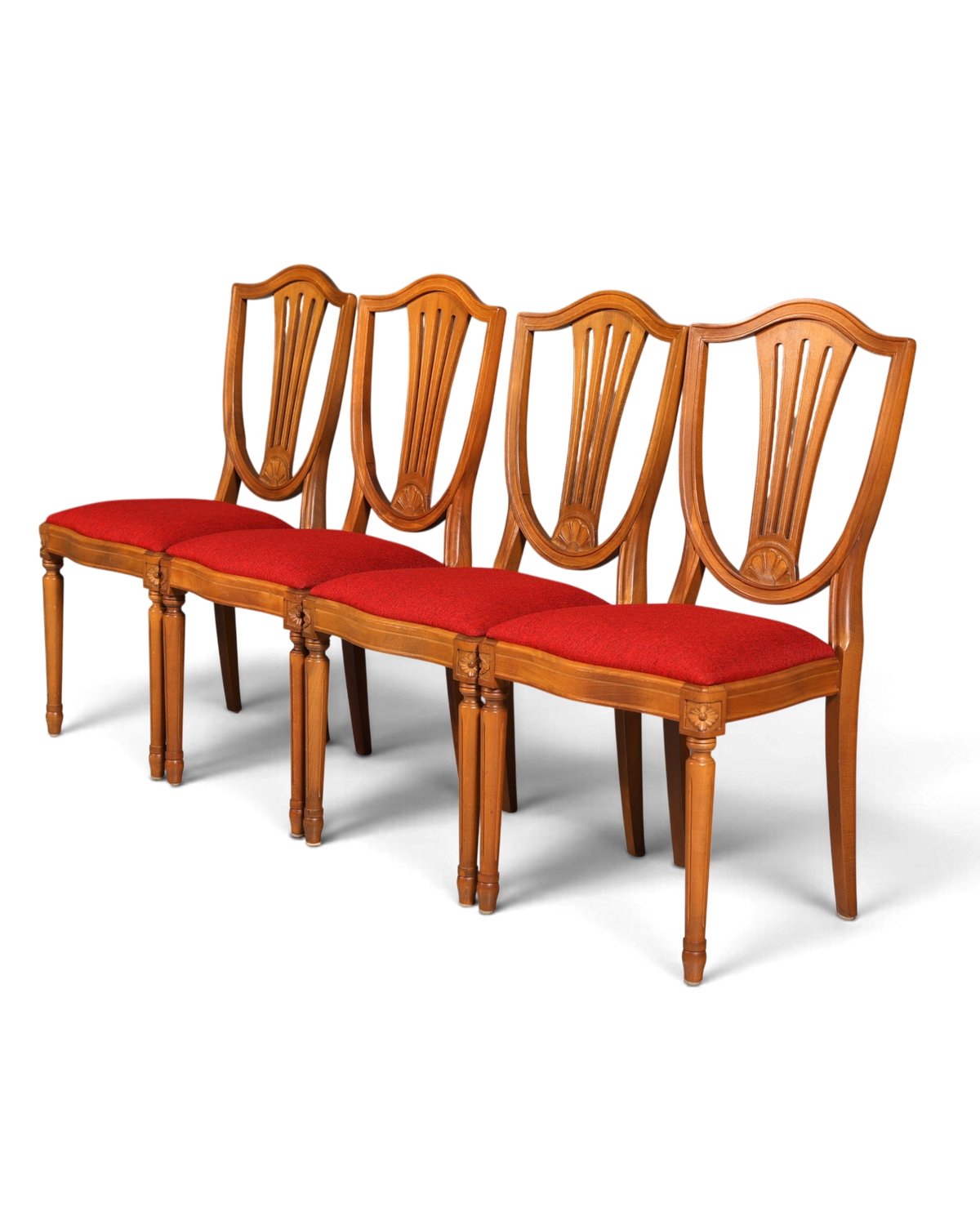 Wunderschöne 4er Set Englische Stühle Regency 60er Jahre Dining Chairs Antik Polsterstühle