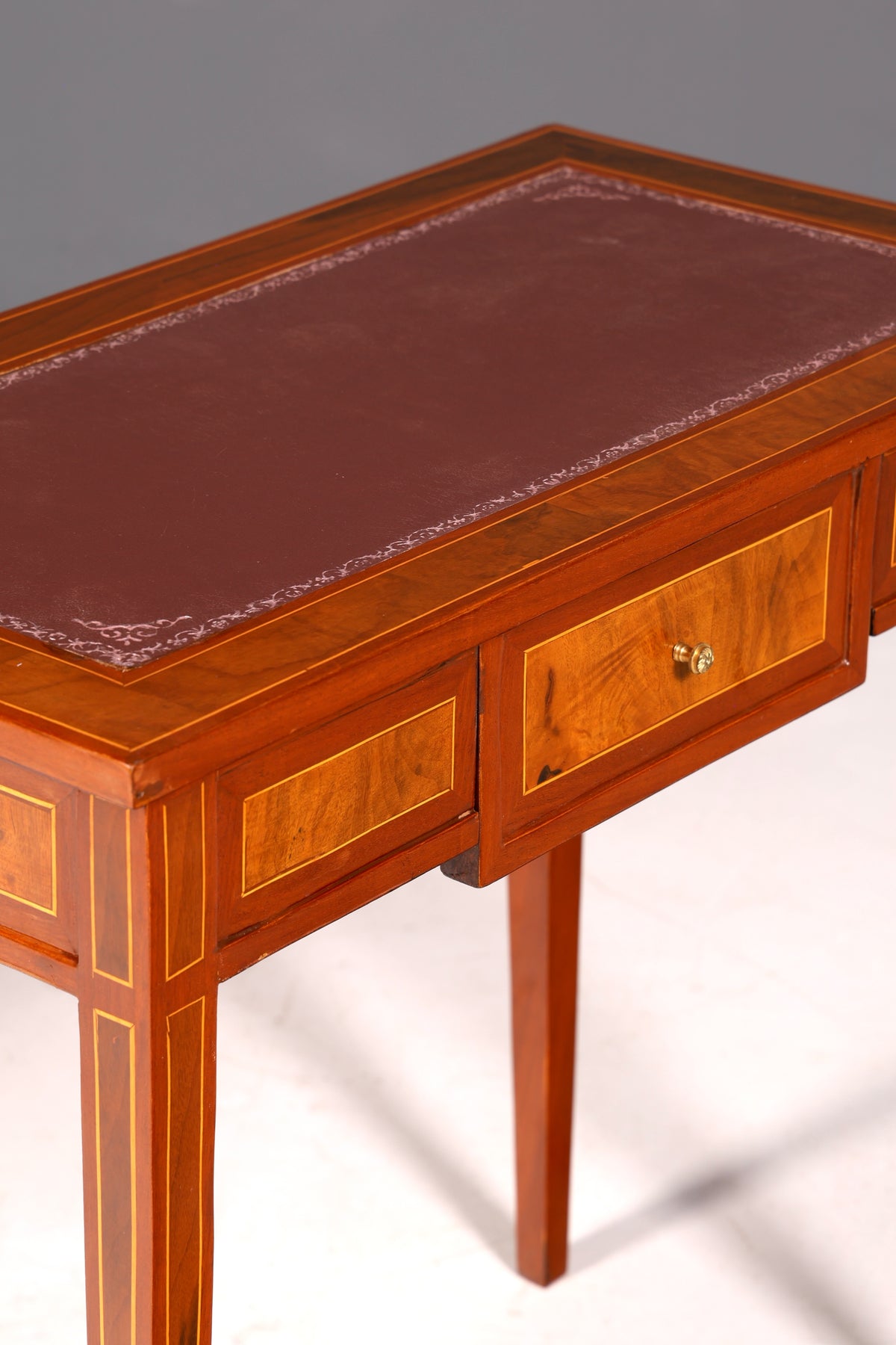 Beautiful delicate French desk in antique style, genuine wood office table