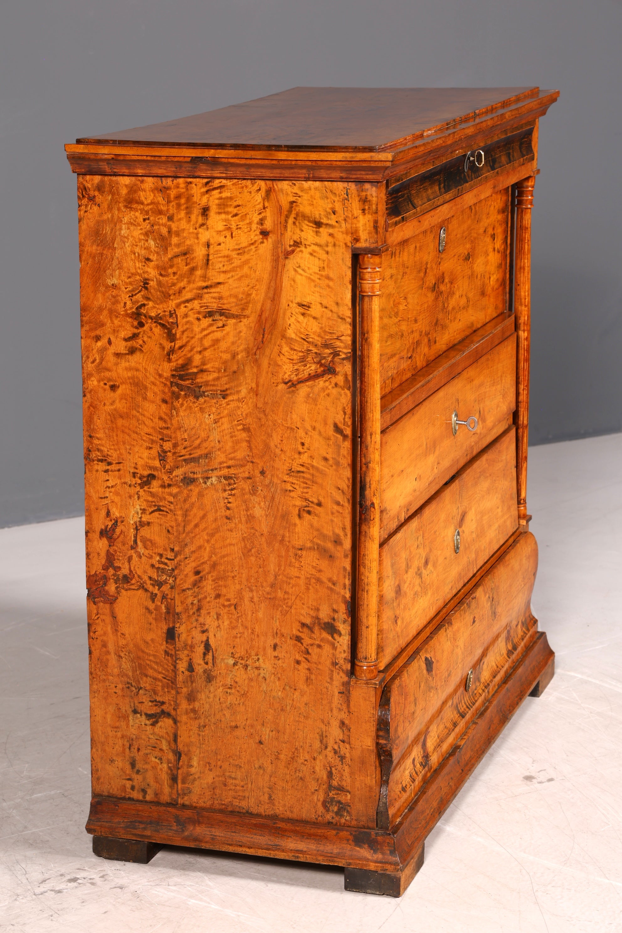G794 Finish Wunderschöner Original Biedermeier Sekretär um 1860 Englisch Kommode Antik Bürokommode (Kopie)