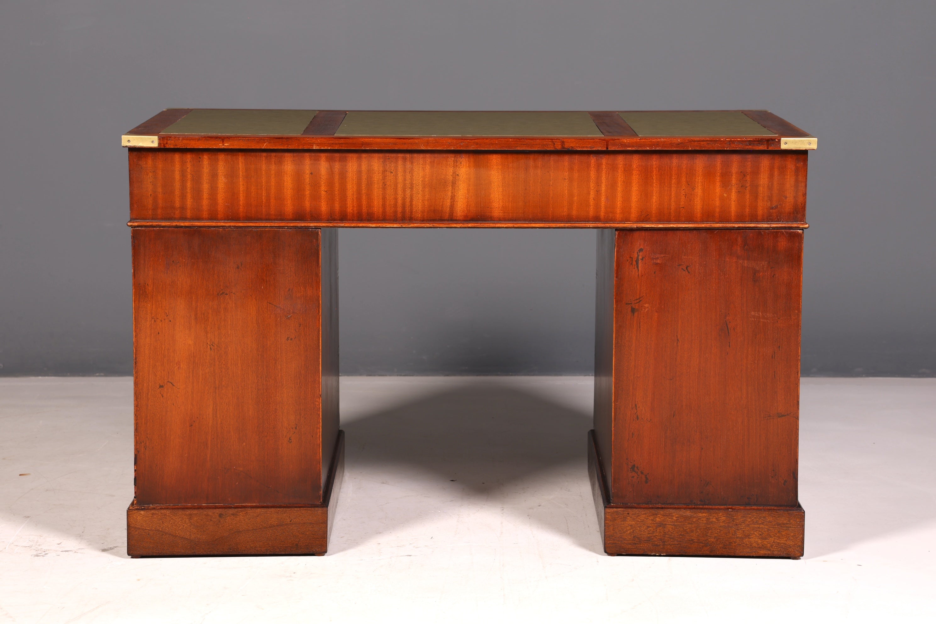 Edler Maritimer Schreibtisch Englischer Military Chest Bürotisch Office Table