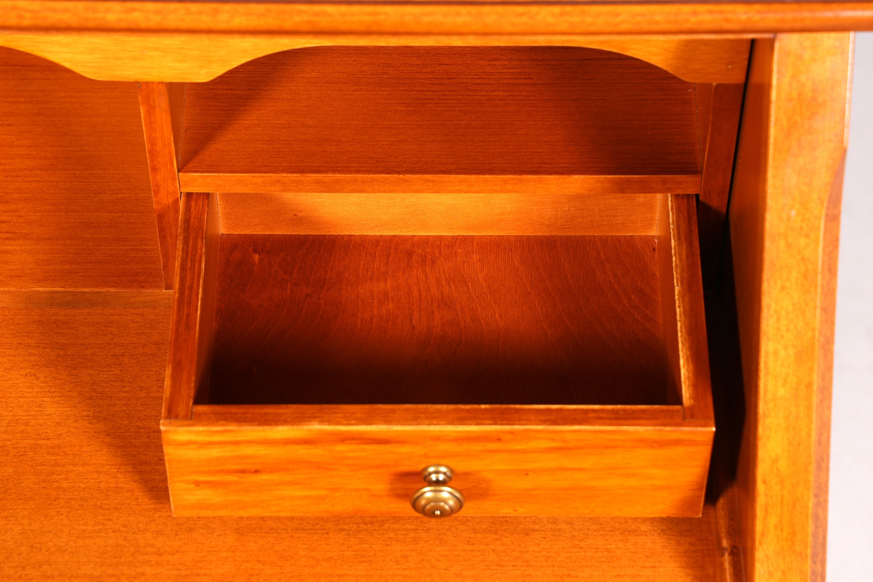 Beautiful original Selva secretary desk, antique style, real wood office desk, office chest of drawers