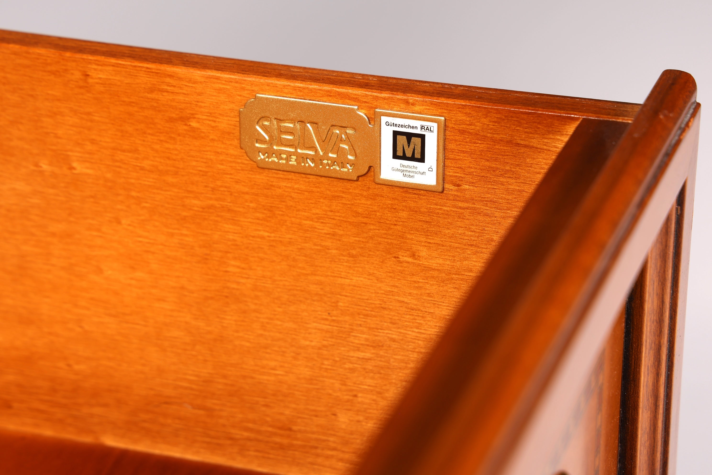 Beautiful original Selva secretary desk, antique style, real wood office desk, office chest of drawers