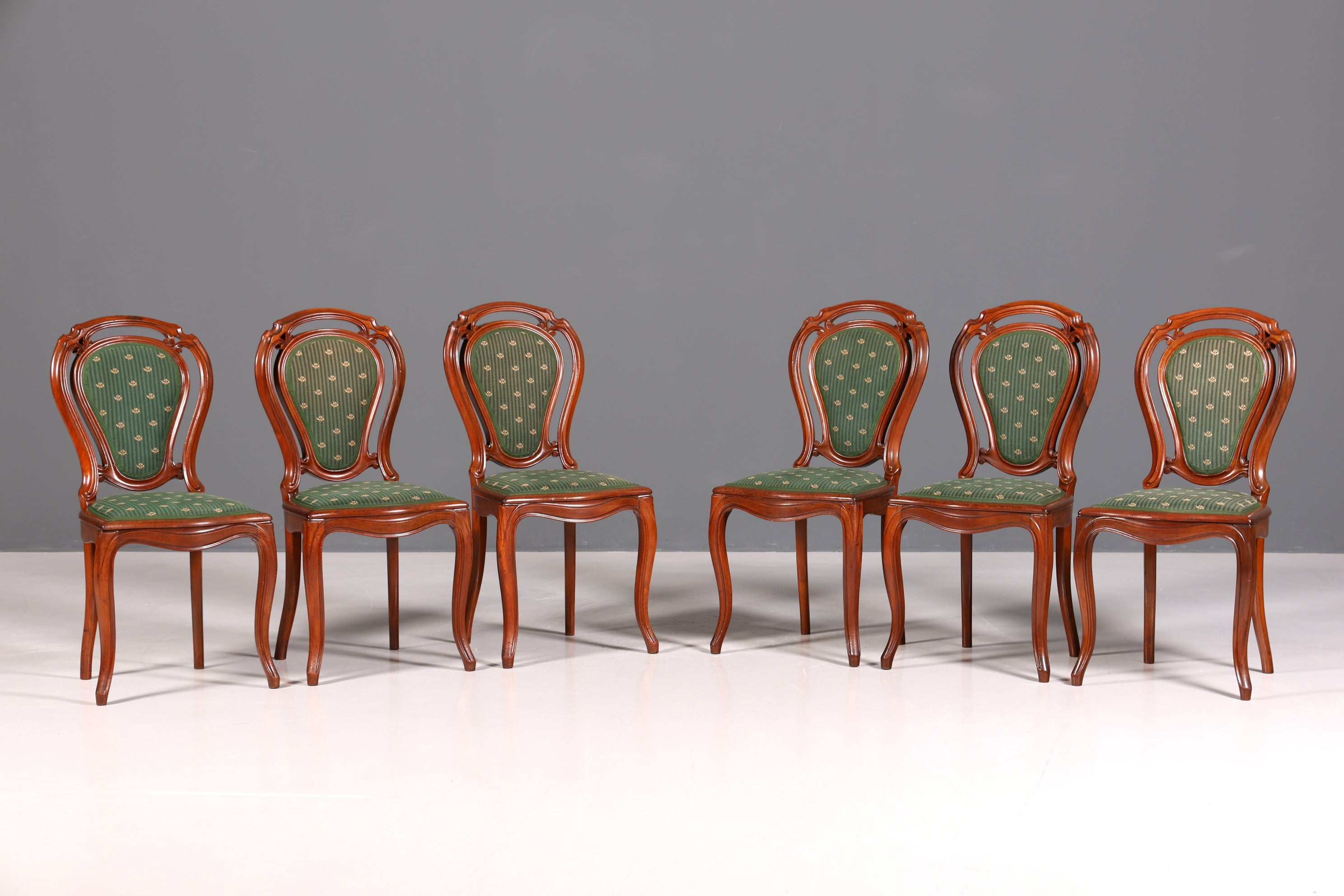 6x Traumhafte Louis Philippe Stühle um 1880 Biedermeier Stuhl Set Antik Esszimmer Stühle Küchenstuhlset