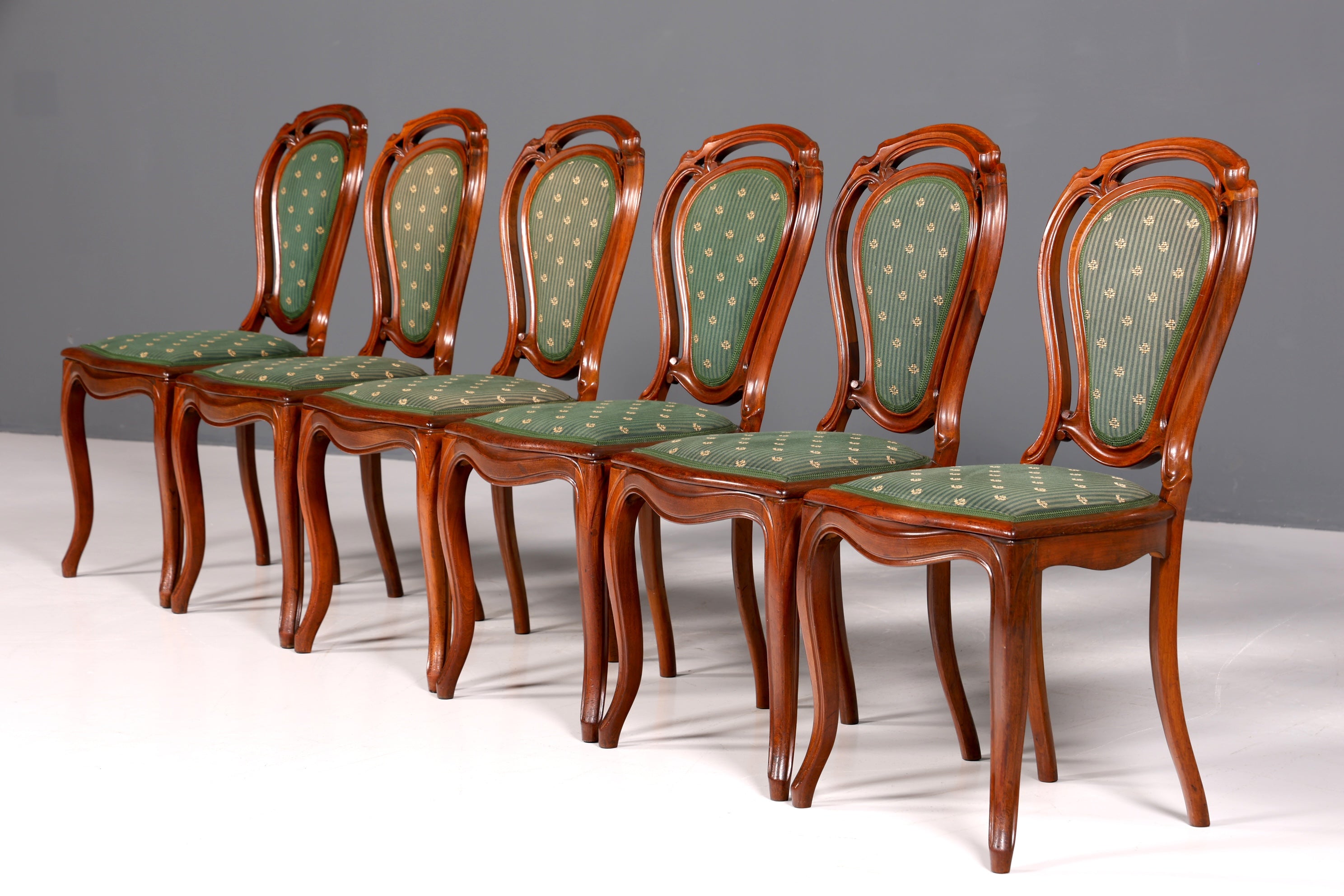 6x Traumhafte Louis Philippe Stühle um 1880 Biedermeier Stuhl Set Antik Esszimmer Stühle Küchenstuhlset