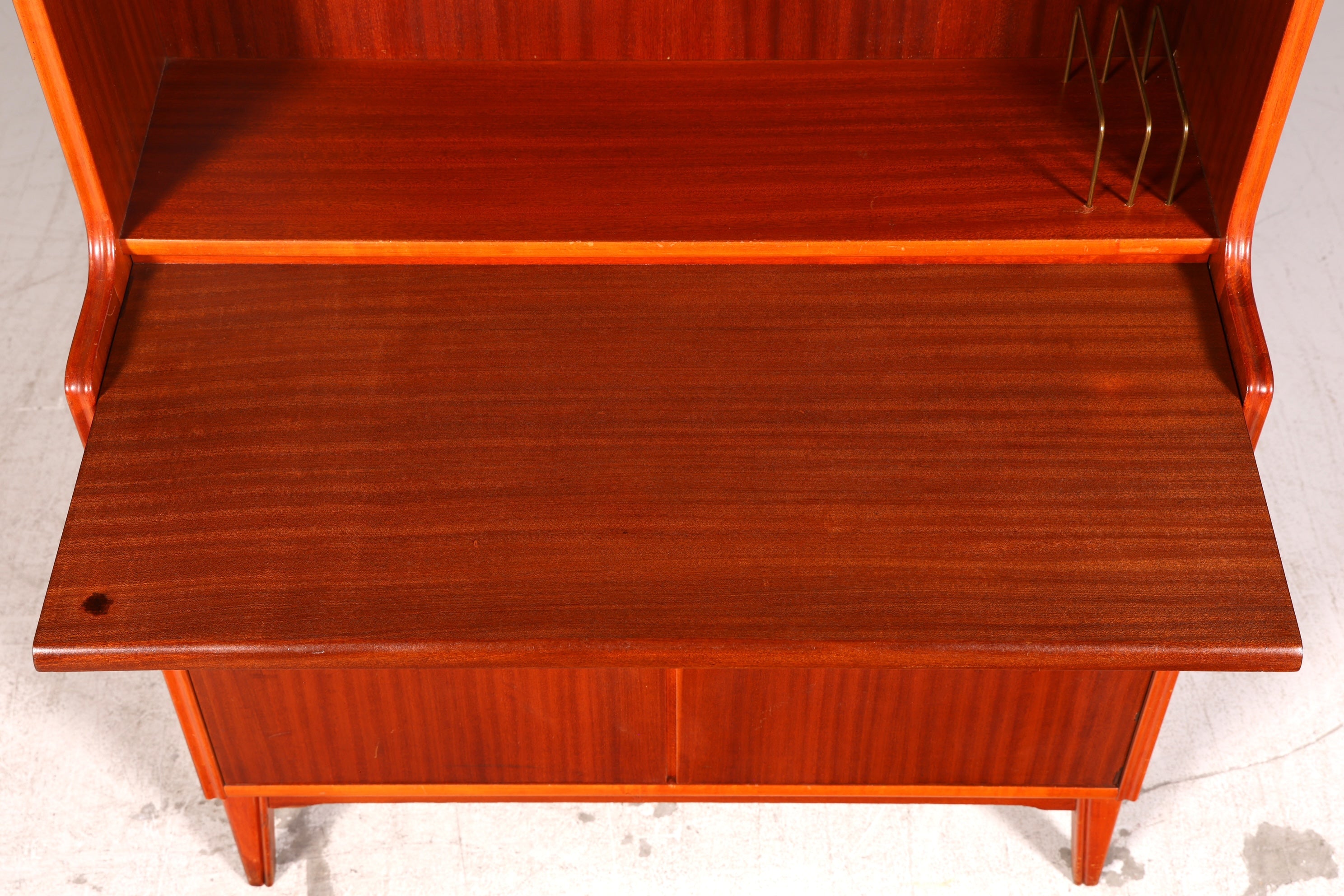 Wunderschöner Mid Century Schrank Sekretär Bücherregal Highboard Vintage Regal Kommode Holz