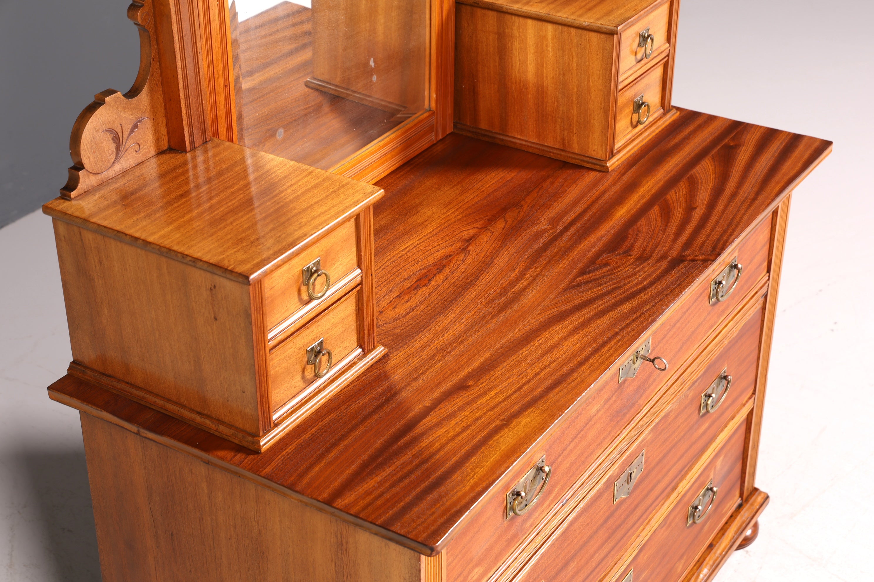 Wunderschöne Jugendstil Kommode Antik Sideboard mit Spiegel Gründerzeit Flurkommode Frisierkommode