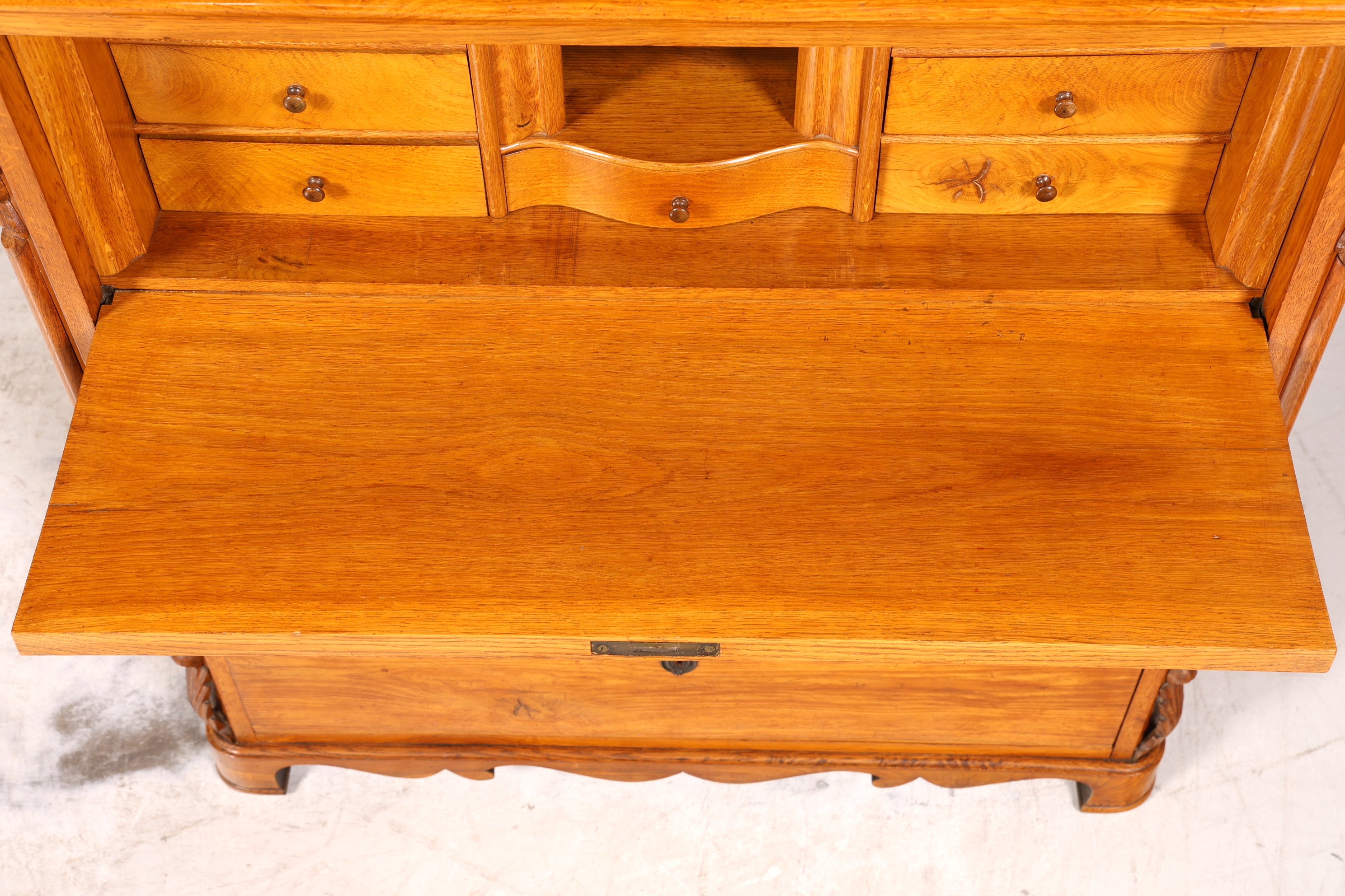 Stilvoller Biedermeier Sekretär um 1860 Vertiko Antik Kommode Louis Philippe Schreibkommode