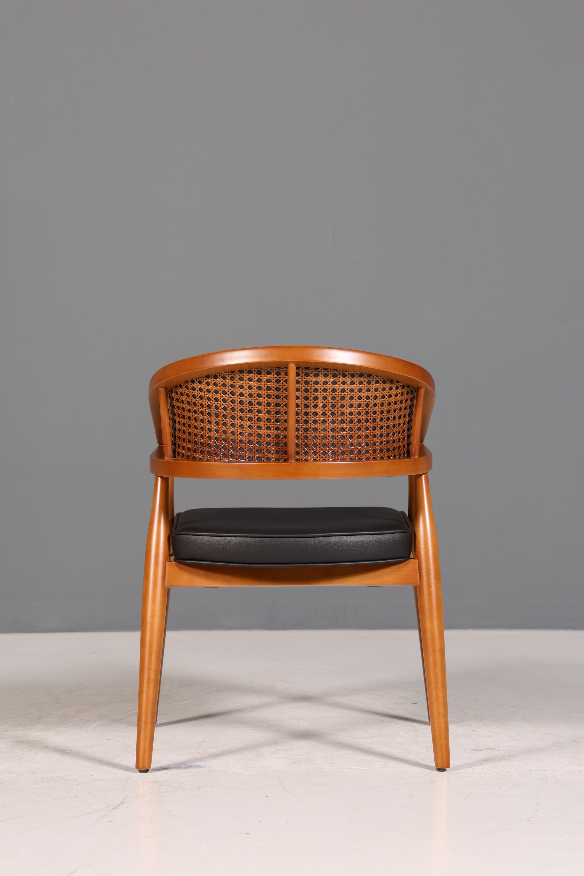 Edler Korbgeflecht Esszimmer Stuhl "Malibu Black Plus" Küchenstuhl Armlehnstuhl Buche Sekretär Stuhl