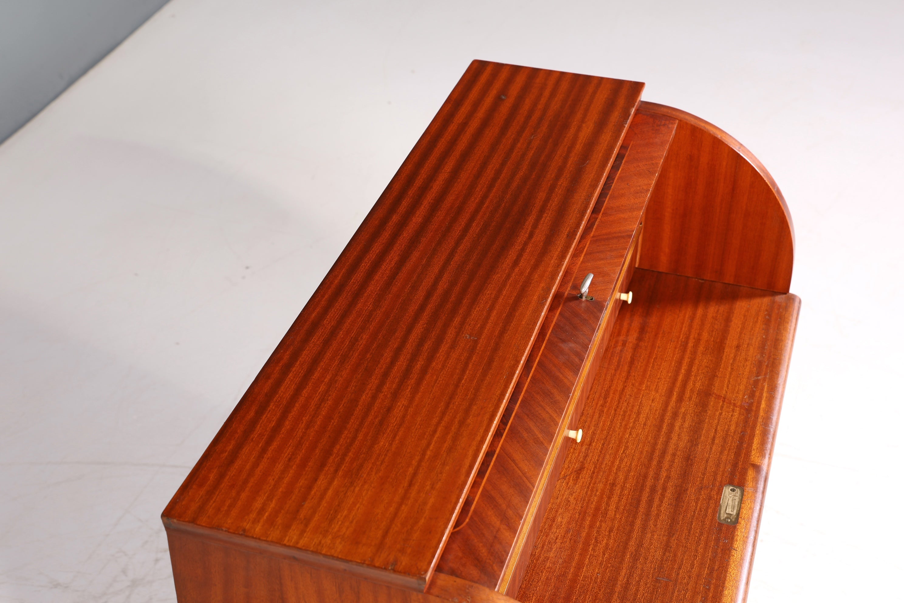 Traumhafter Mid Century Rollladen Sekretär Danish Design echt Holz Rollladen Kommode