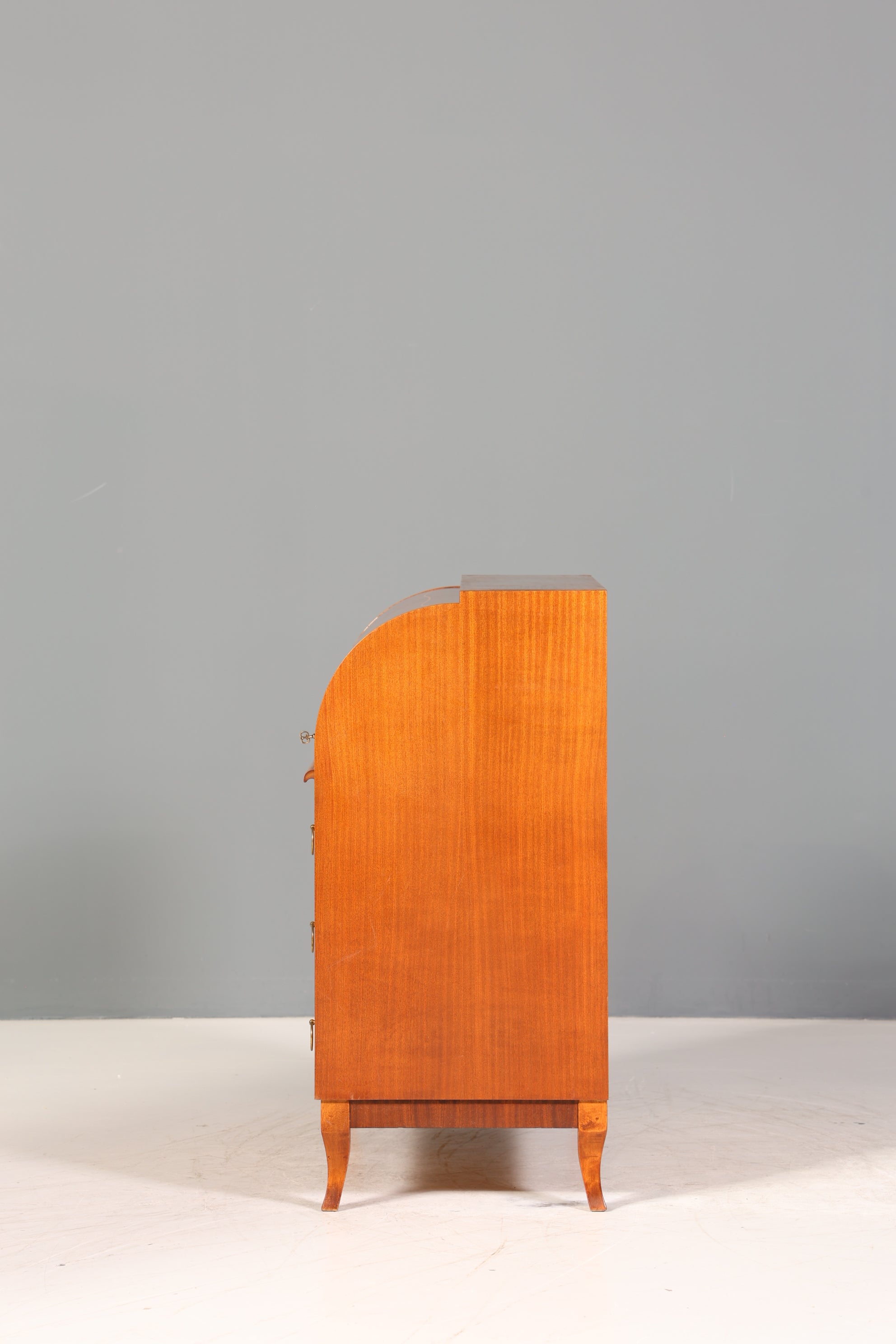 Traumhafter Mid Century Rollladen Sekretär echt Holz Büro Schrank Retro Schreibkommode