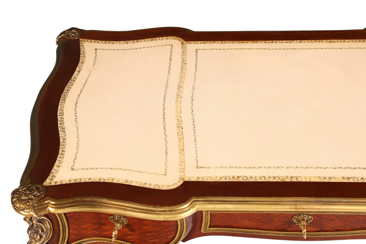 G078 Finish - Louis XV Barock Schreibtisch usw. Messing Zarge, Preis muss ich noch recherchieren