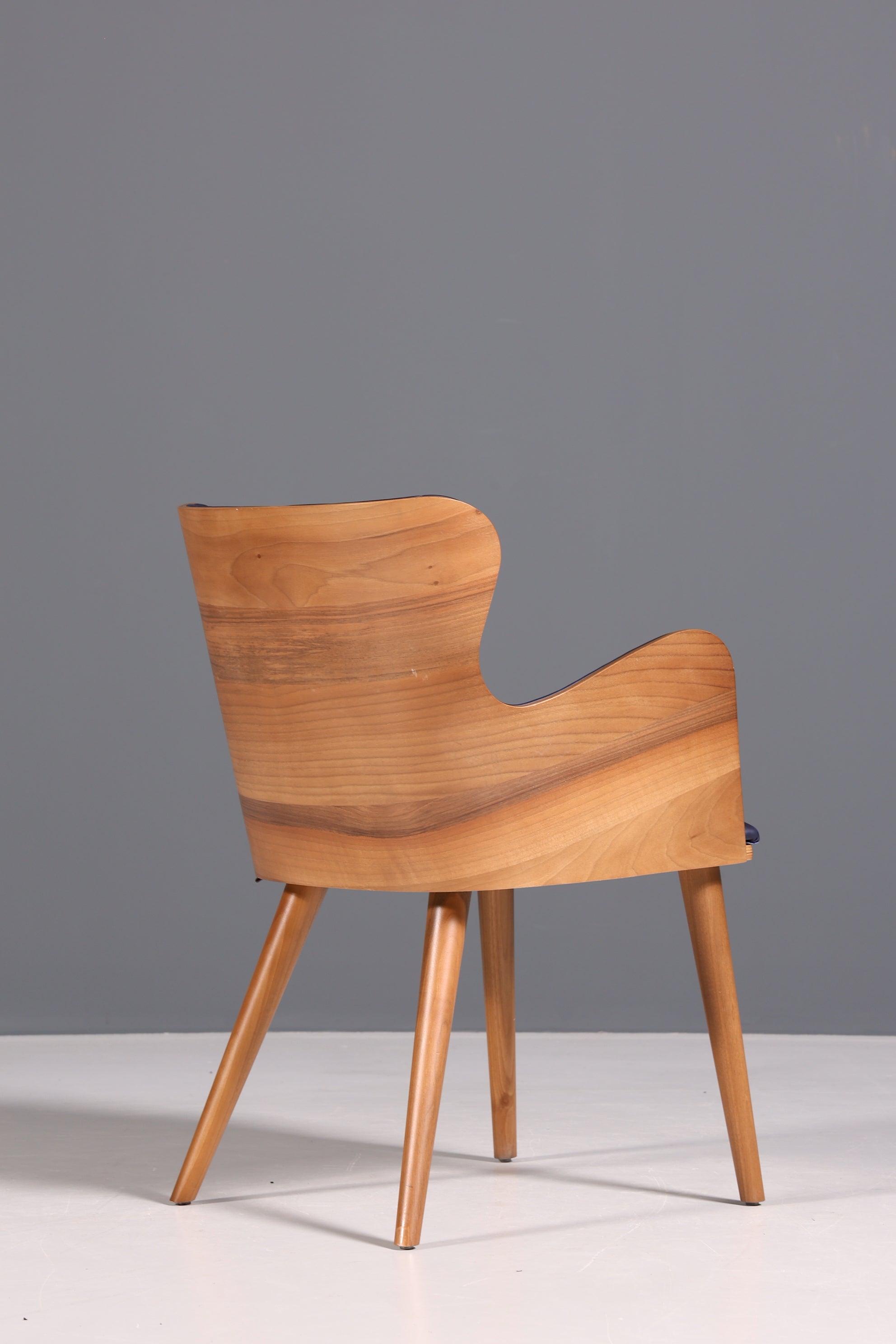 Wunderschöner Stuhl "León Blue" im Chesterfield Stil Armlehnstuhl Esszimmerstuhl Küchenstuhl Bürostuhl