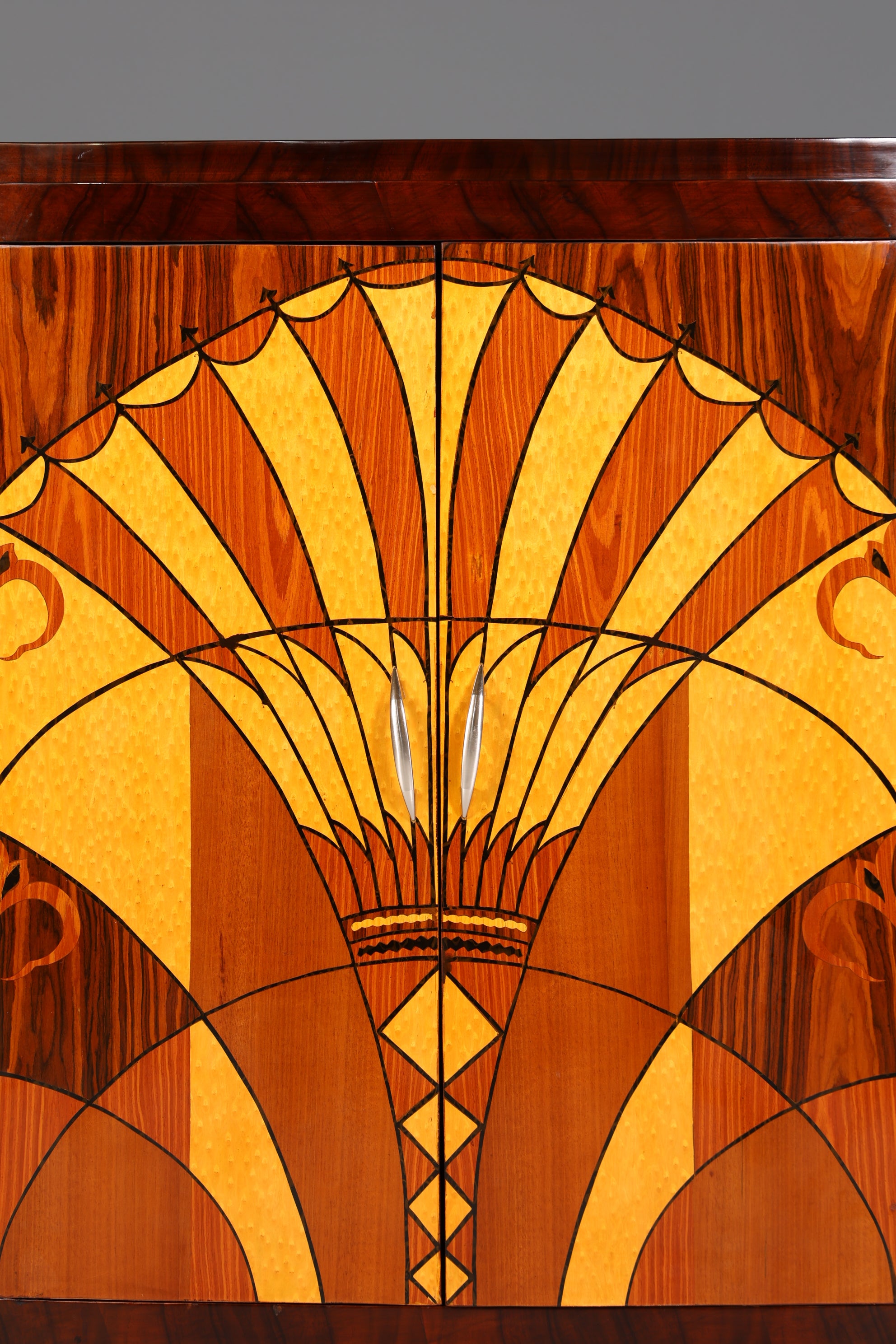 Elegant Art Deco style highboard cabinet chest of drawers Vertiko Sun Cabinet