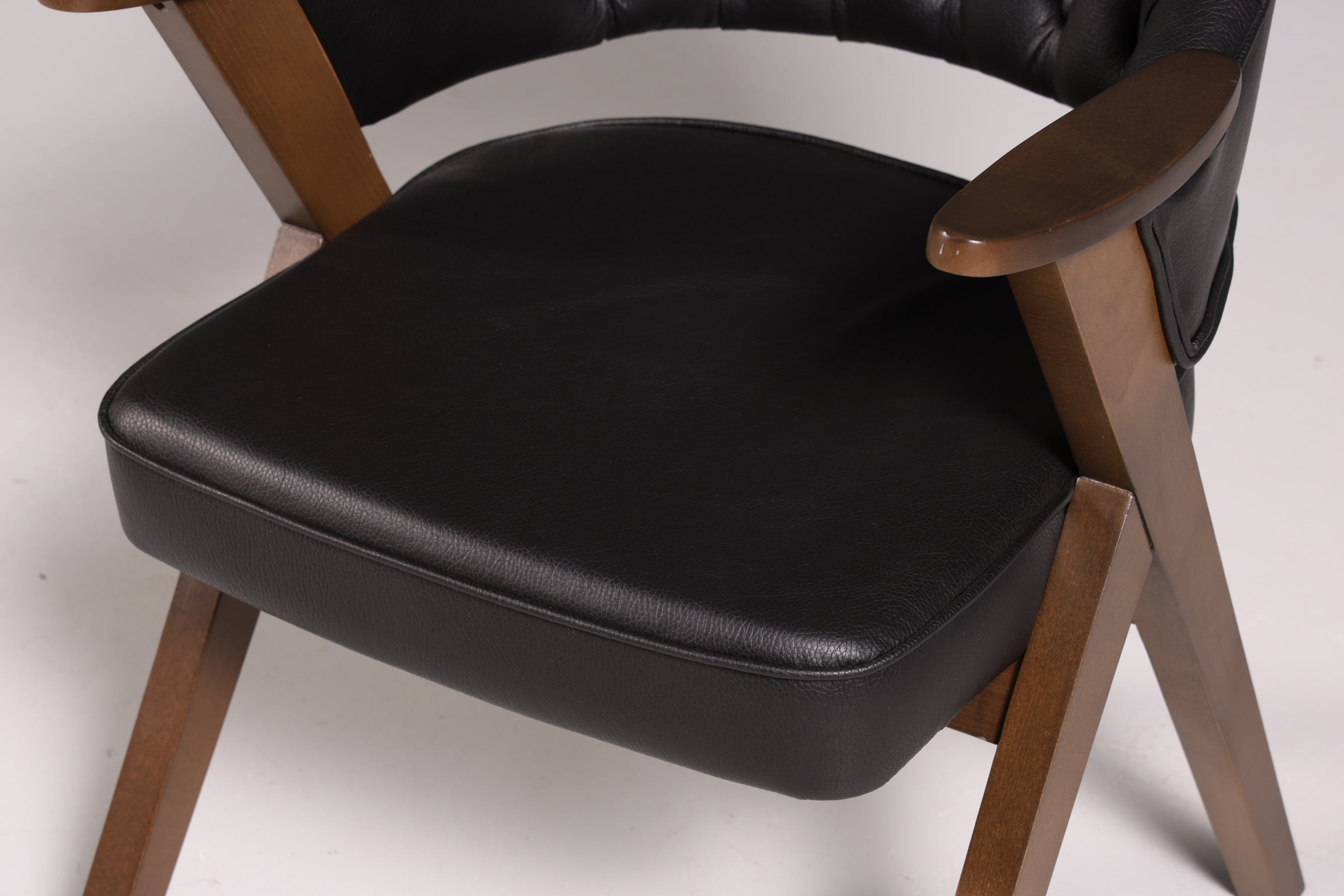 Luxuriöser "Manchester Black" Stuhl Chesterfield Stil Bürostuhl Esszimmerstuhl Lounge Stuhl