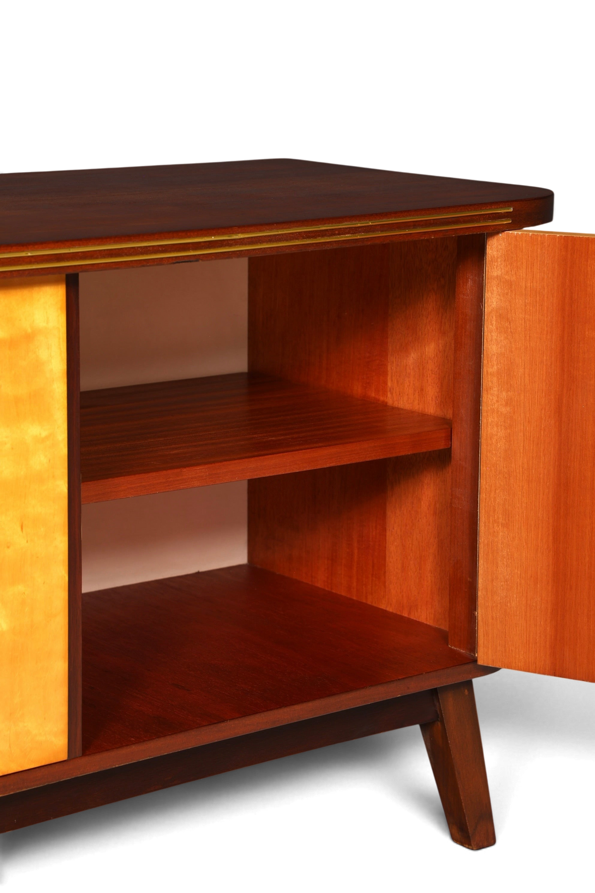G135 Finish Schlichtes Mid Century Sideboard Vintage TV Kommode 60s Schrank Longboard Retro Lowboard