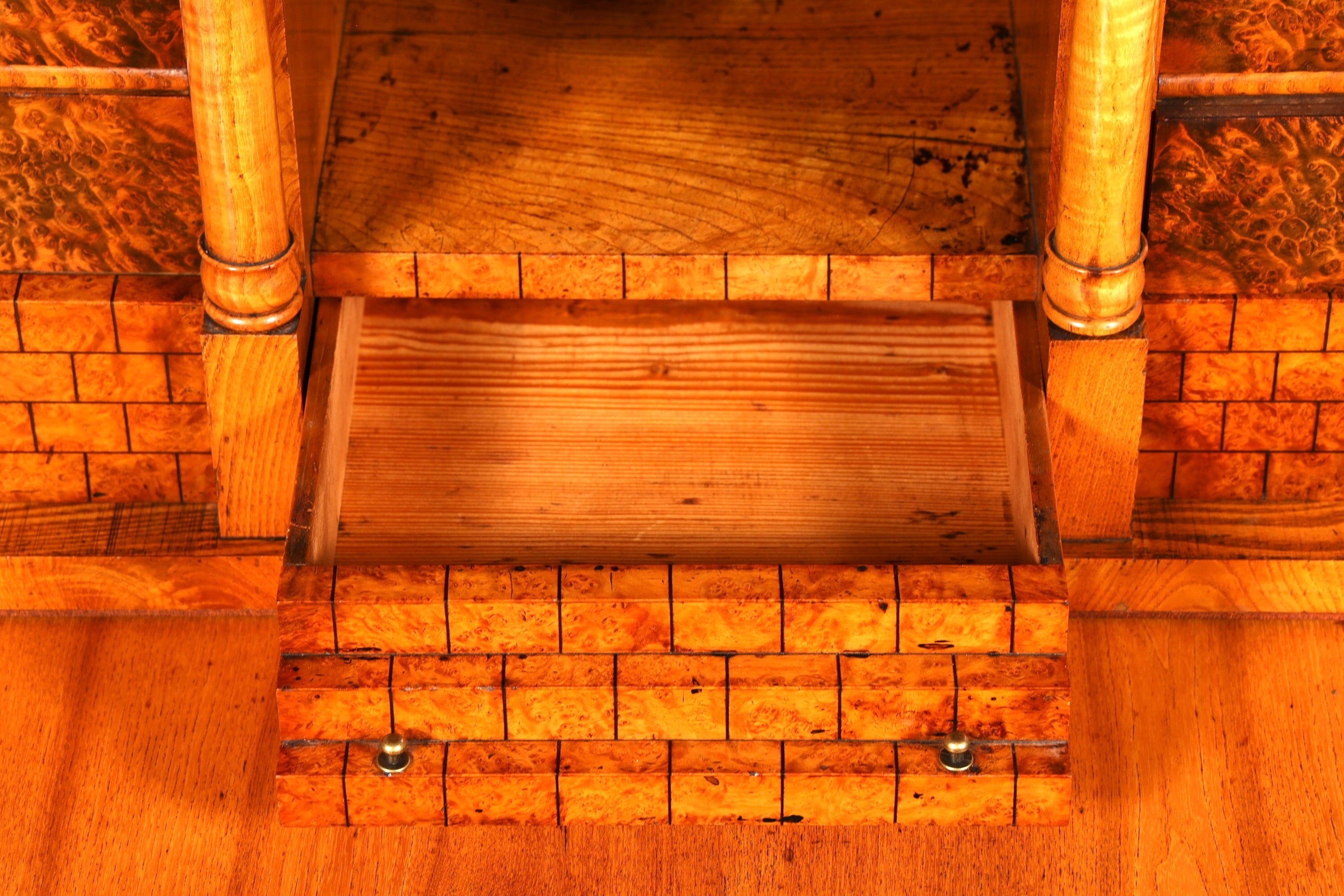 Wunderschöner Biedermeier Sekretär Schreibsekretär Vertiko Lousi Philippe Schreibtisch Massivholz