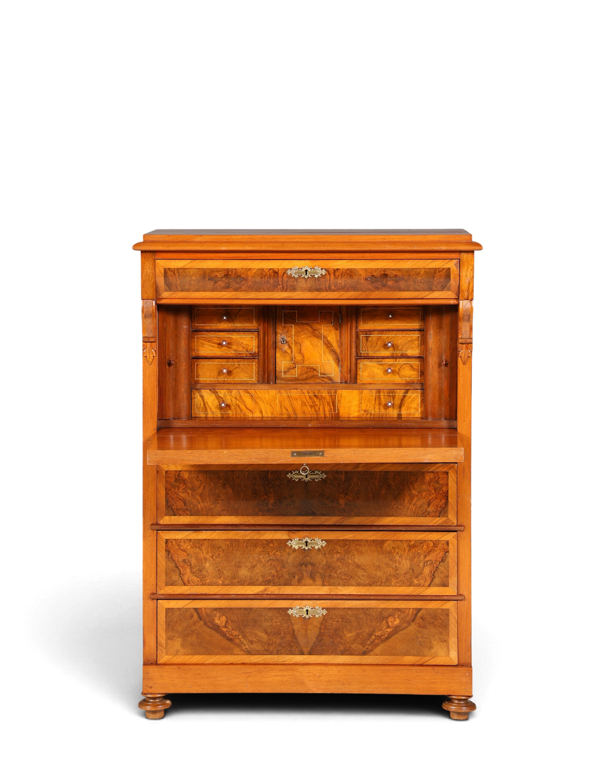 Stilvoller Gründerzeit Sekretär Vertiko Highboard Jugendstil Kommode Schrank um 1880