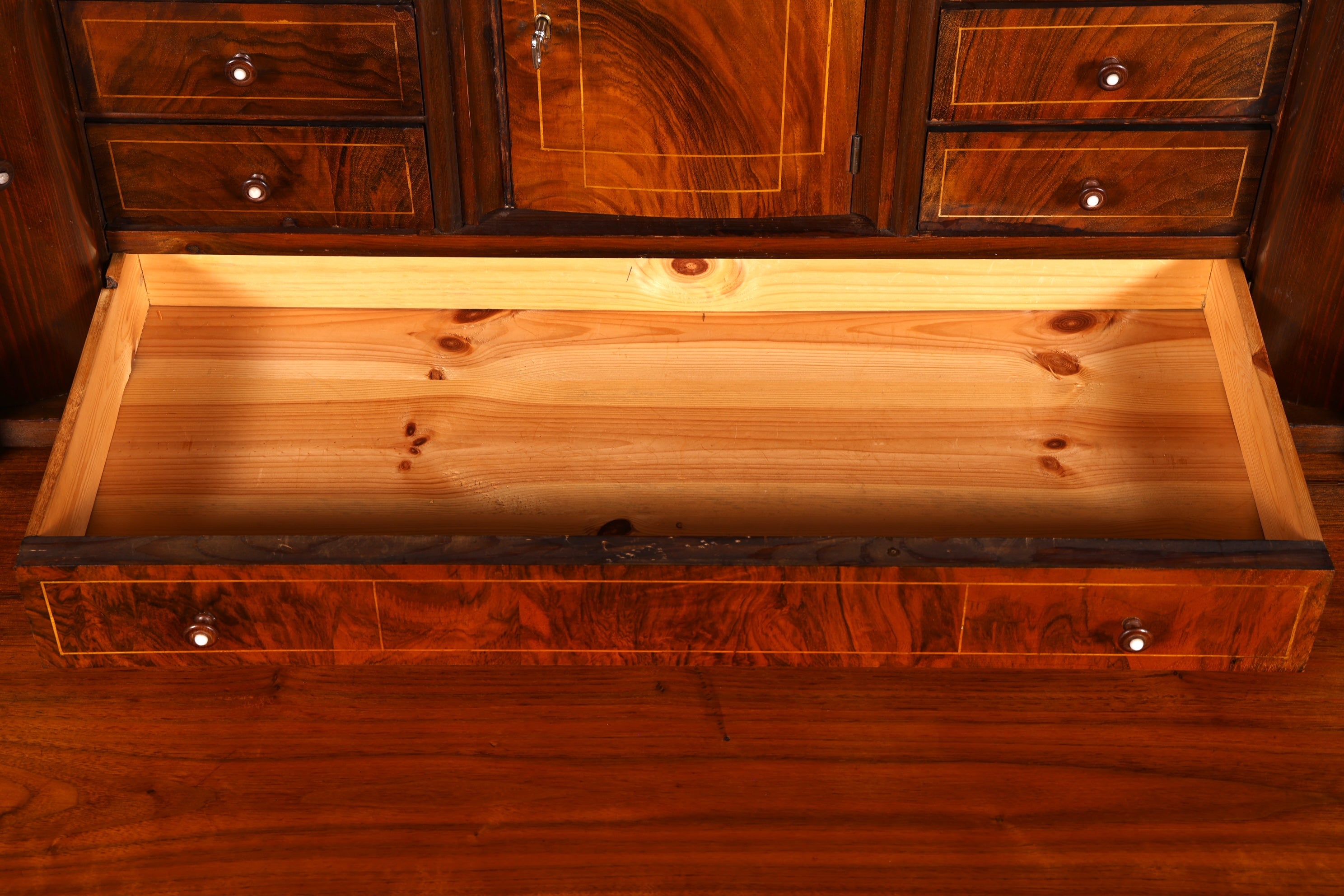 Wunderschöner Gründerzeit Sekretär Vertiko Highboard Louis Philippe Kommode Sekretär Schrank um 1880