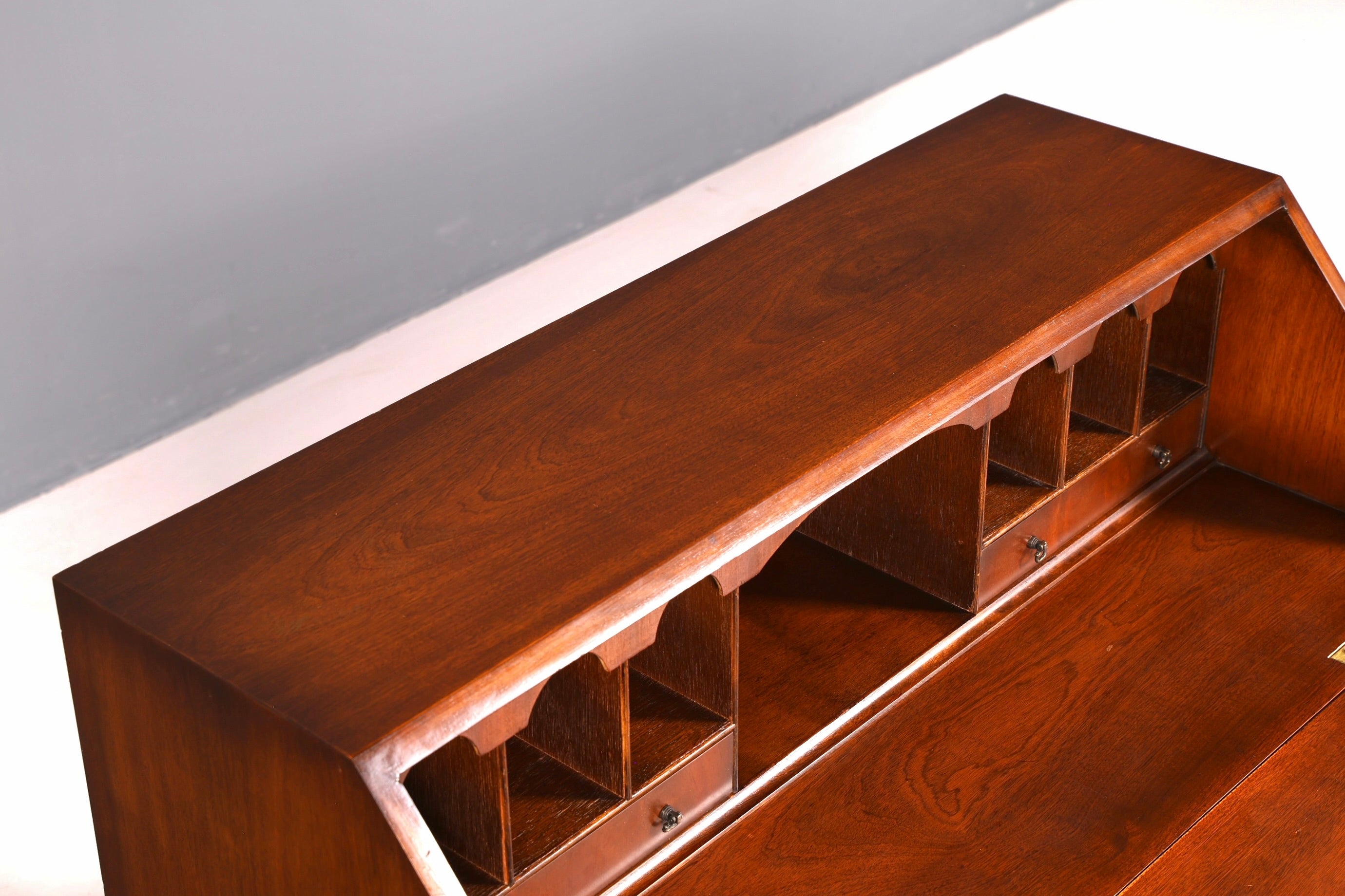 Wunderschöner Maritimer Sekretär Englisch Schreibkommode echt Holz Englischer echt Lederauflage Schreibtisch