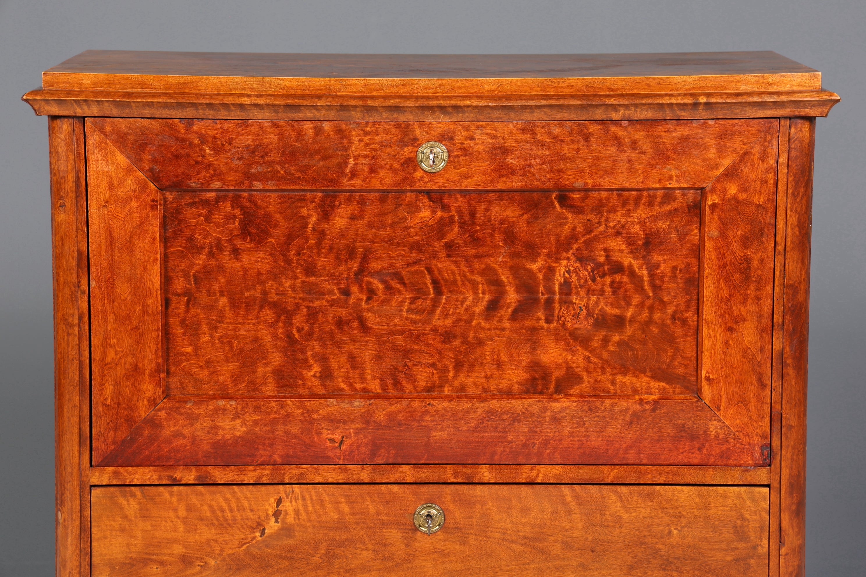 Edler Biedermeier Sekretär Vertiko Antik Kommode Louis Philippe Schreibkommode Schreibtisch