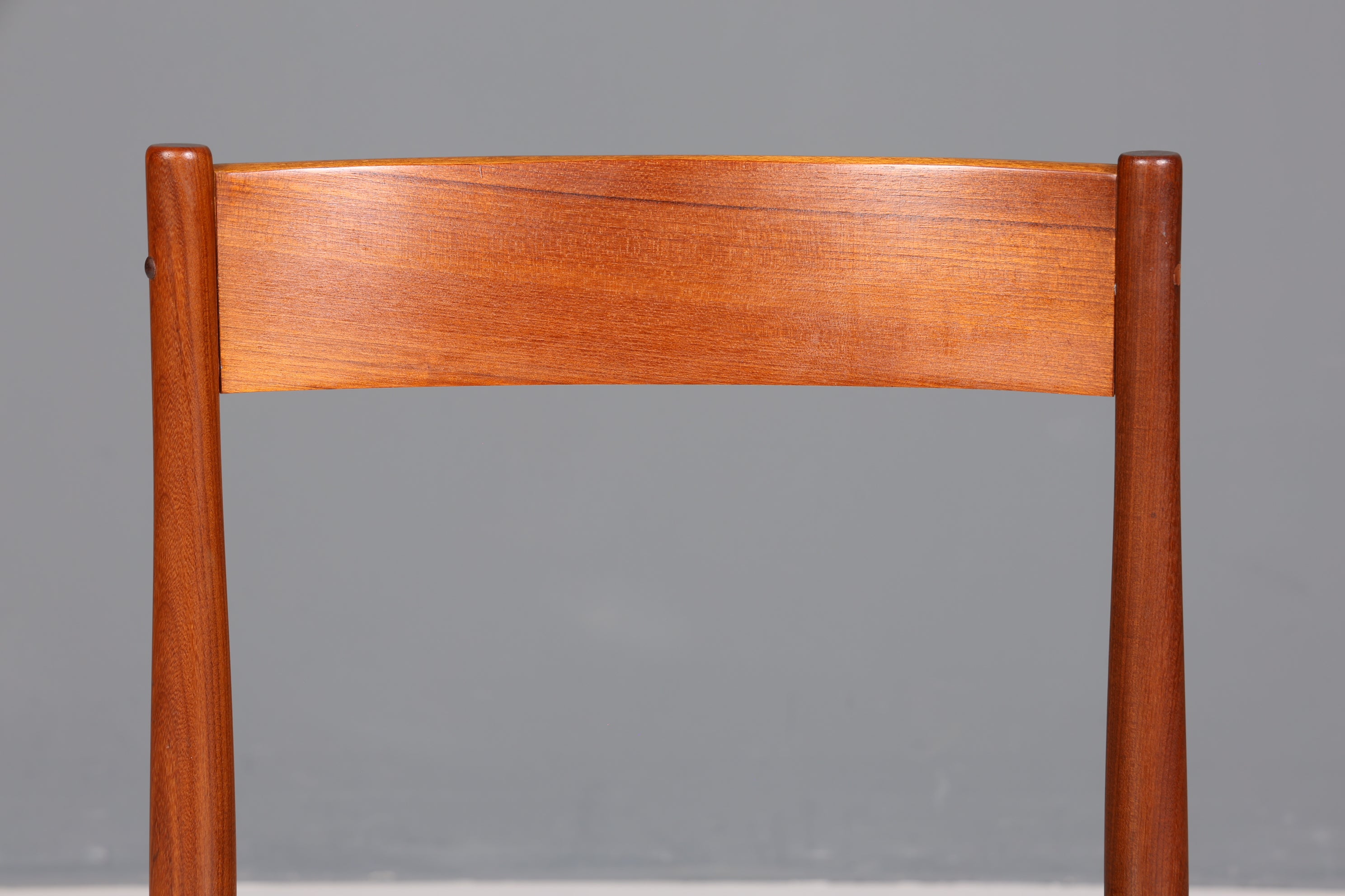 Schlichter Mid Century Stuhl Palisander Retro Sekretär Stuhl echt Leder Danish Design Küchenstuhl 2 von 2