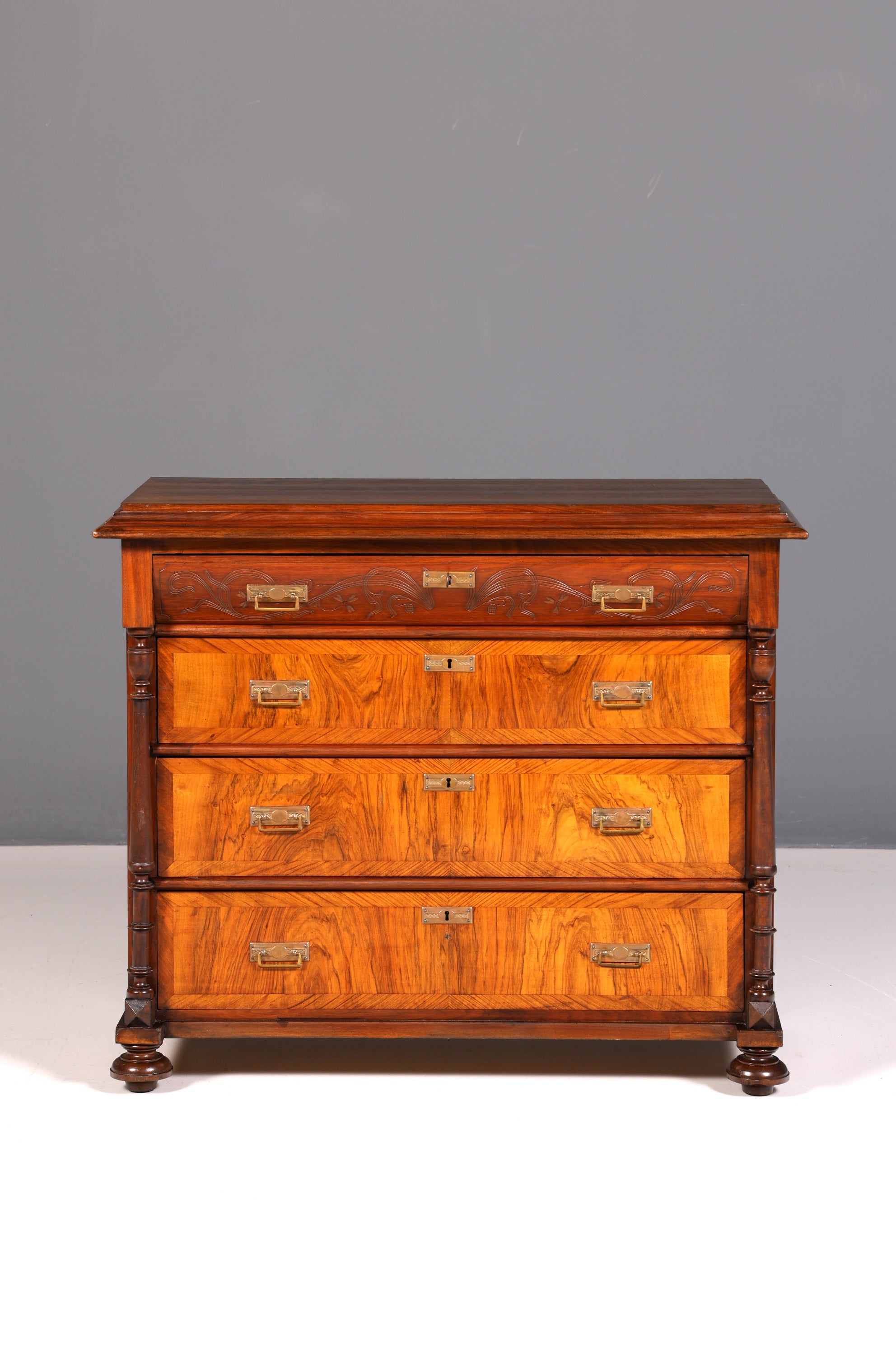 Wunderschöne Gründerzeit Kommode Louis Philippe Antik Sideboard Schubladenkommode Wäschekommode 1890
