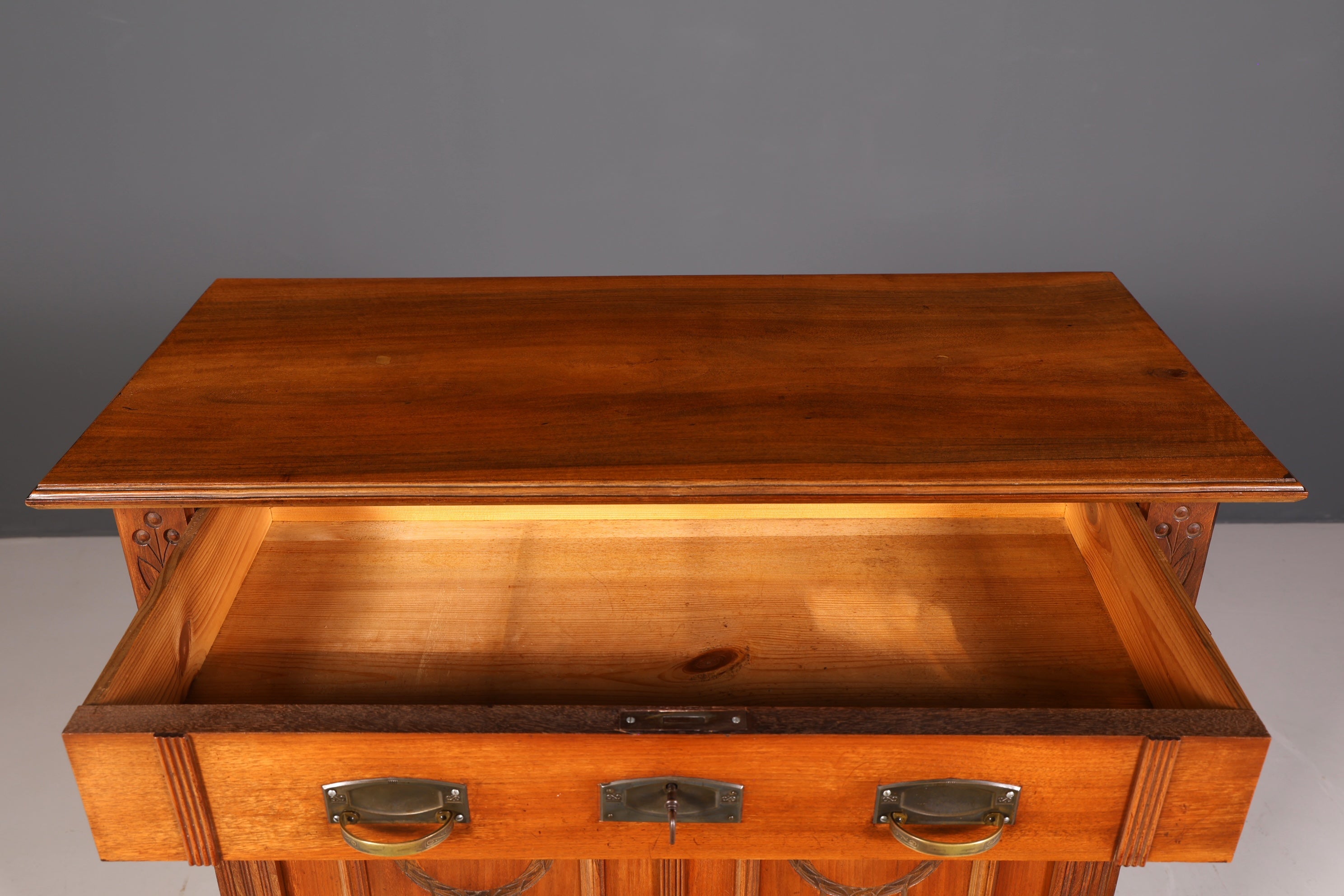 Wunderschönes Jugendstil Vertiko Gründerzeit Schrank Antik Highboard Kommode