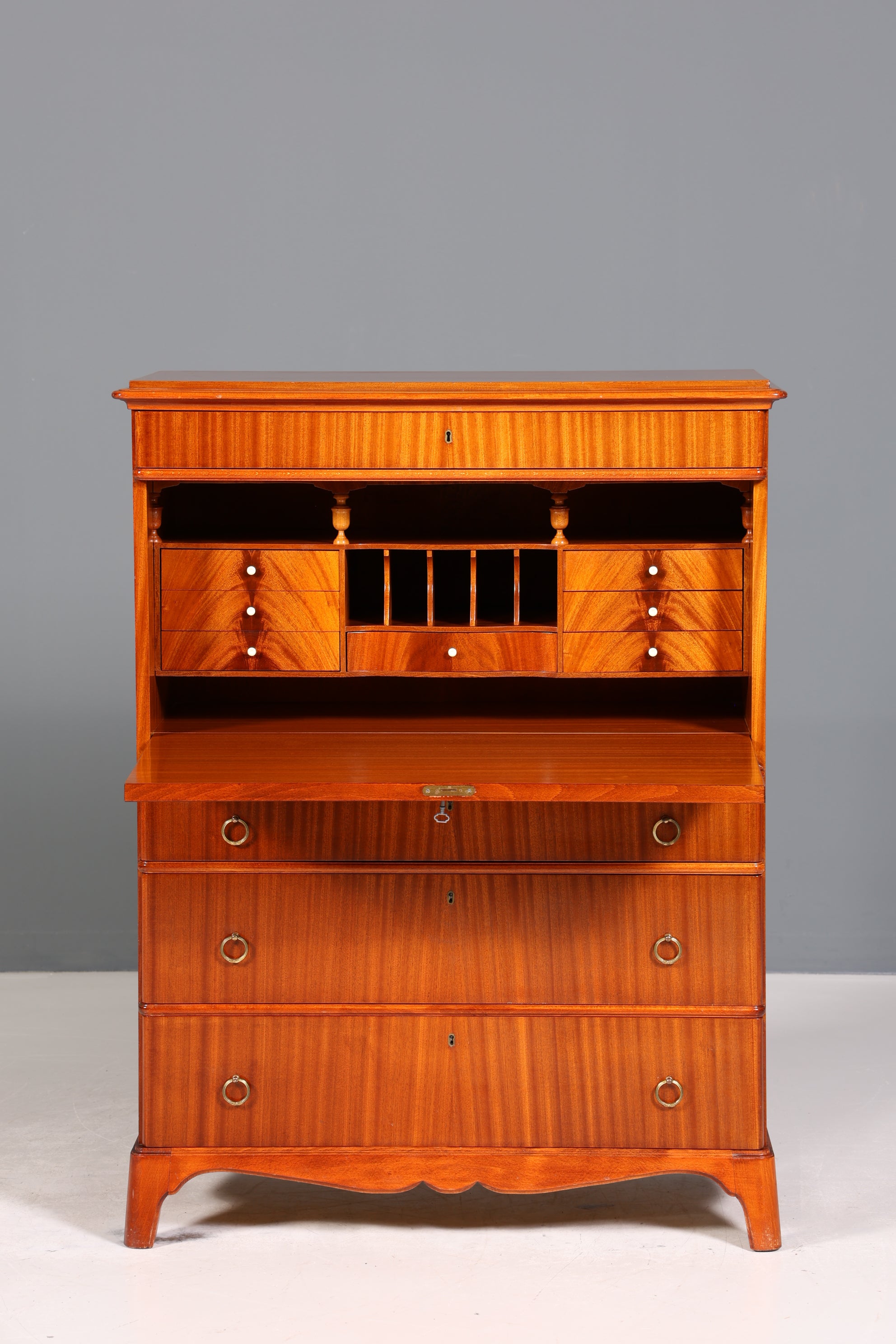 Wunderschöner Sekretär im Antik Stil Büro Kommode Art Deco Stil 50s Vertiko Schreibkommode Kommode