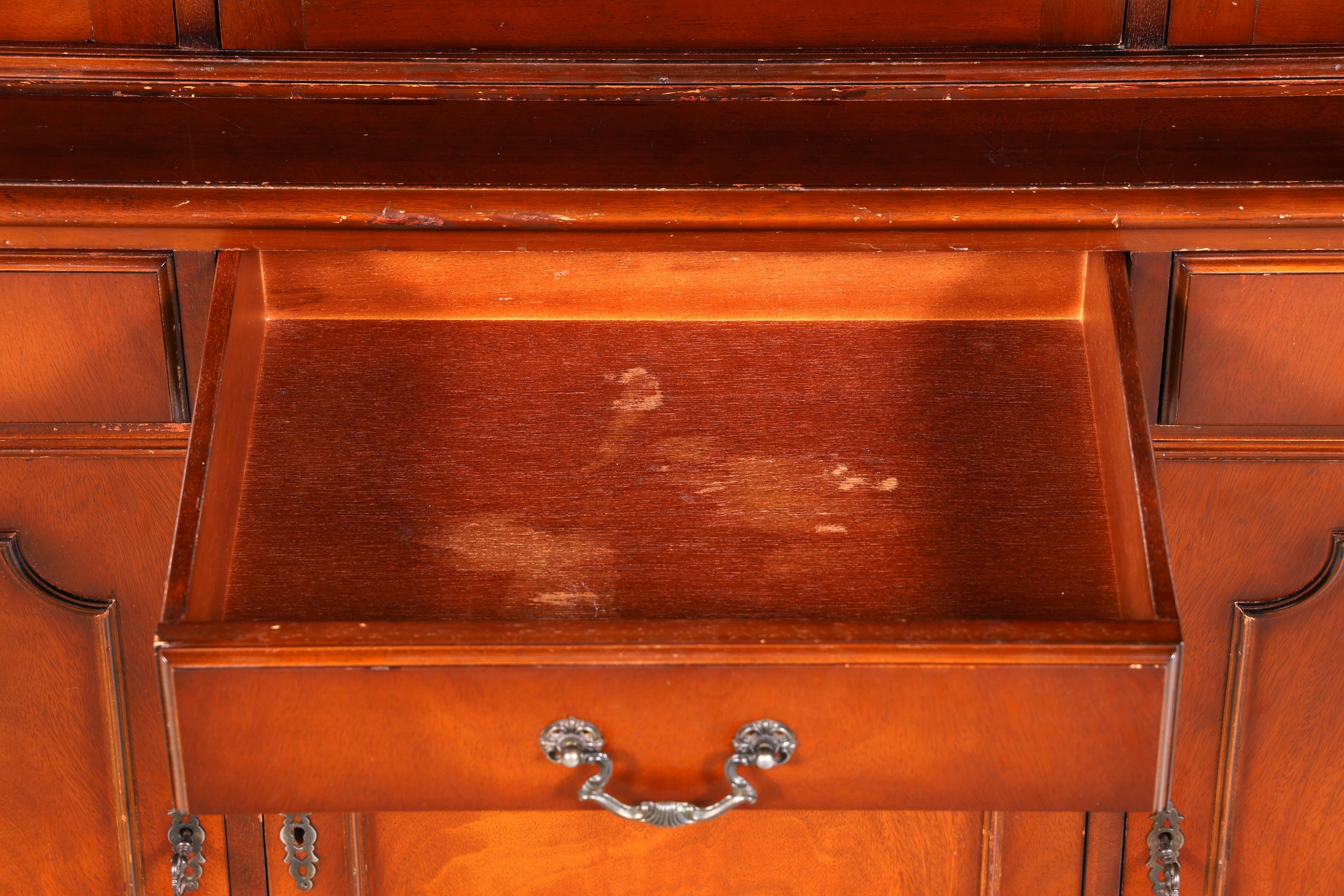 Wunderschöne Englische Vitrine Bibliothek Bücherschrank Buffet Schrank Antik 60s UK