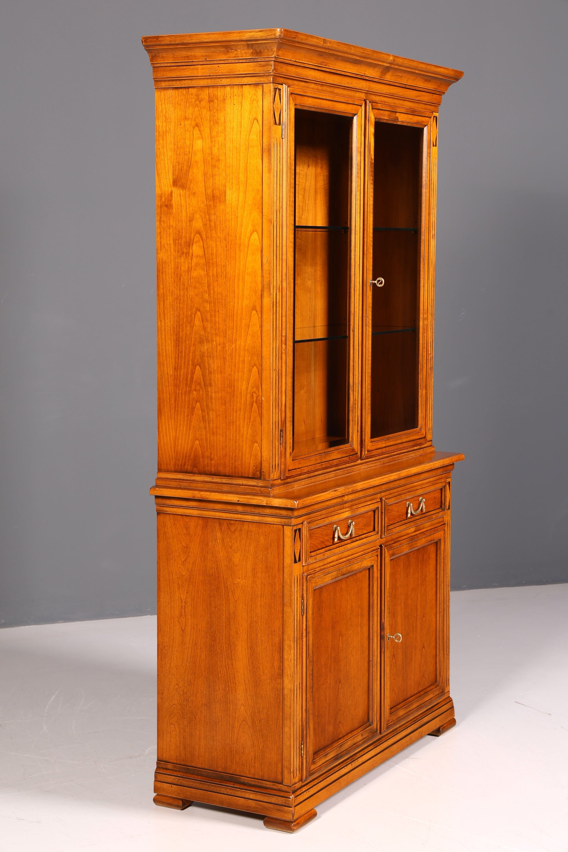 Traumhafte Original Selva Vitrine Antik Stil Massivholz Buffet Villa Borghese Schrank Bibliothek