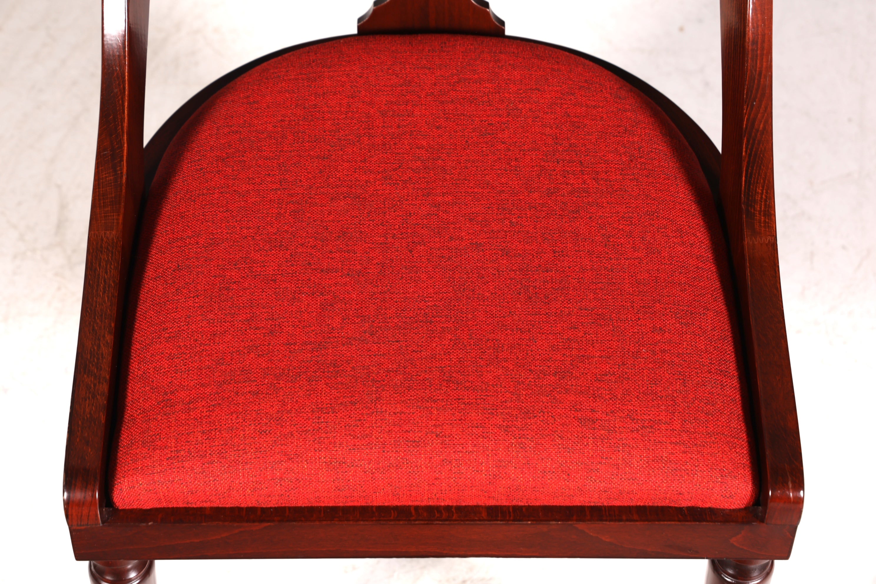 4x Elegant English Chairs, English Gondola Chair Set, Dining Chairs, Antique 60s Mahogany Kitchen Chairs, Chair Set