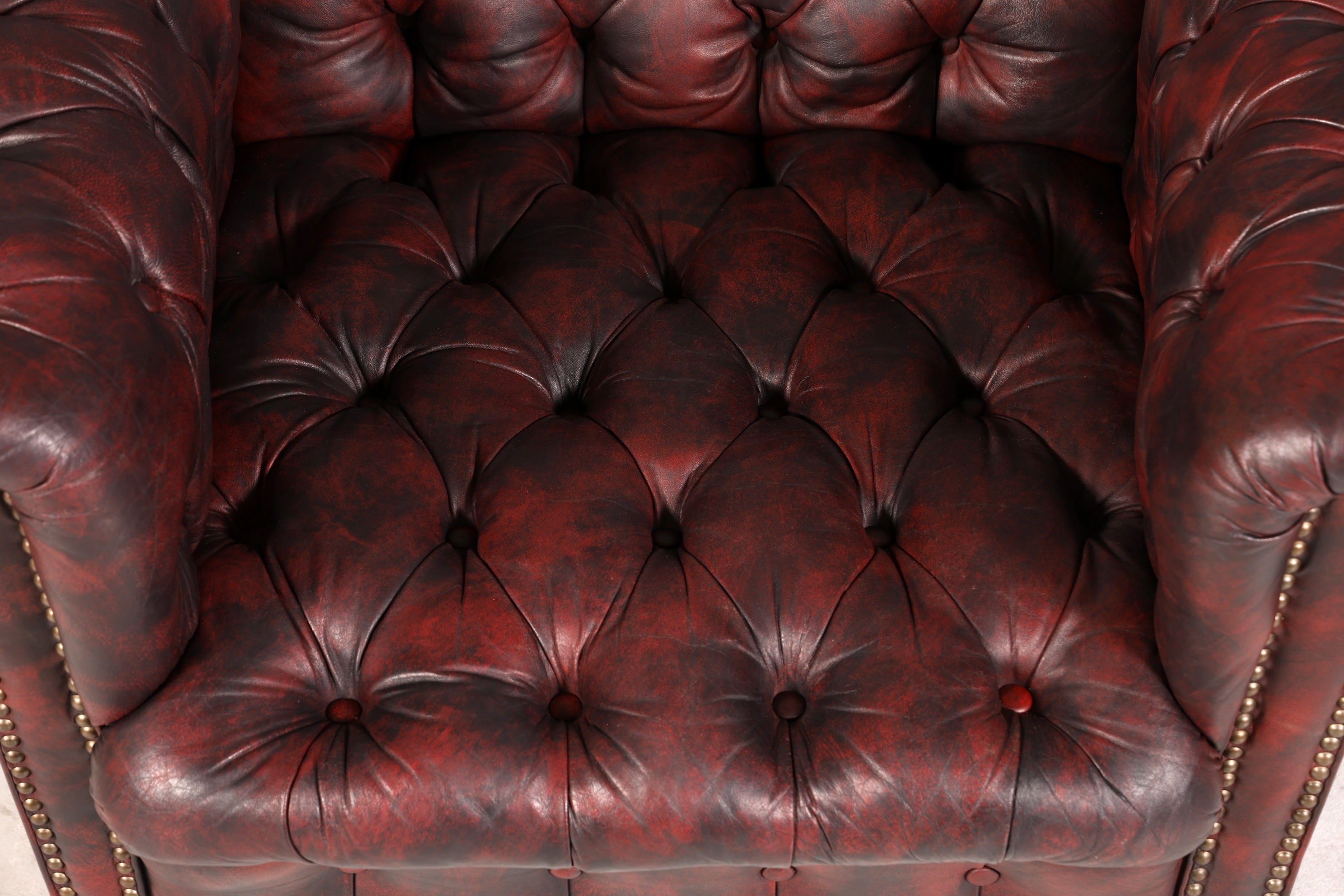 Wunderschöner Original Chesterfield Sessel Englisch Leder Armlehnsessel Herrensessel 1 von 2