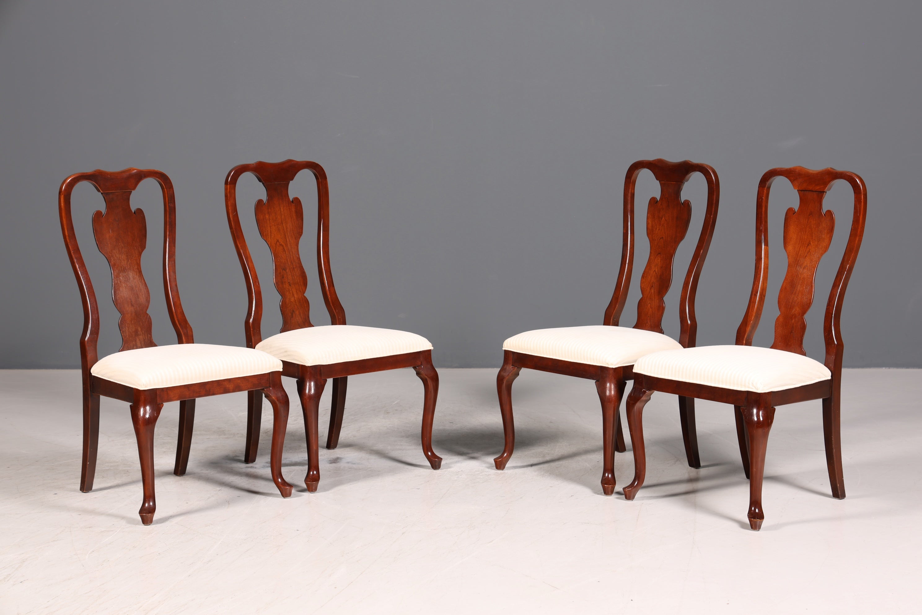 4x Edle Drexel Heritage Stühle Amerikanisch USA Chippendale Stil Stuhlset Küchenstuhl Set Esszimmer Stühle