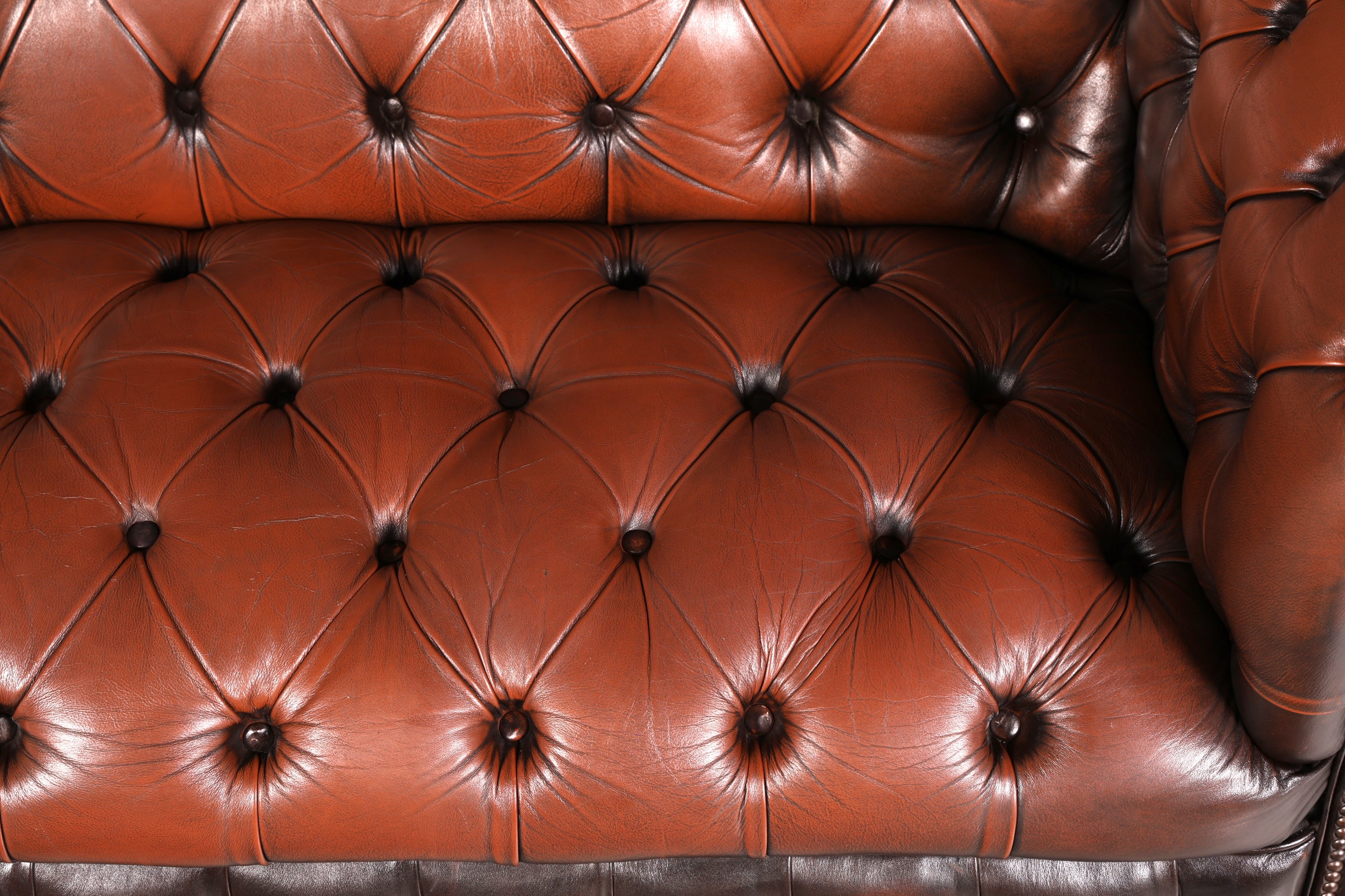 Wunderschönes Original Chesterfield Sofa 2-Sitzer Couch Englisches echt Leder Sofa UK 2 von 2