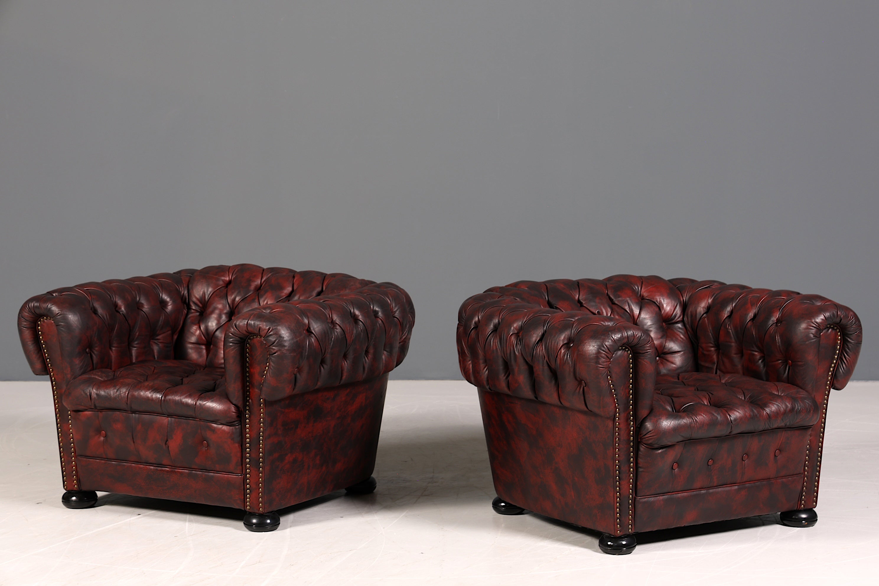 Wunderschöner Original Chesterfield Sessel Englisch Leder Armlehnsessel Herrensessel 1 von 2