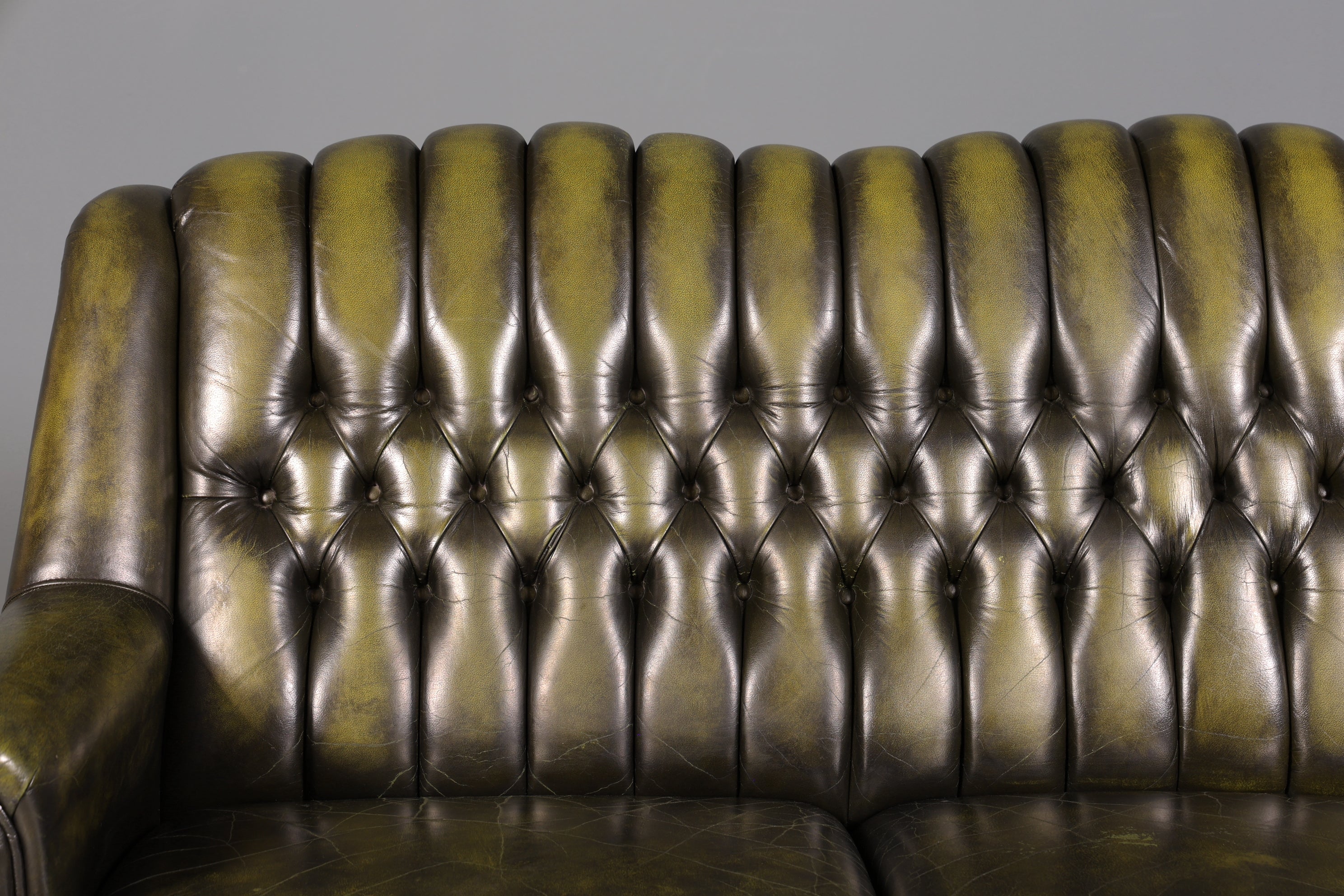 Wunderschönes Original Chesterfield Sofa 3- Sitzer echt Leder Couch Englisch