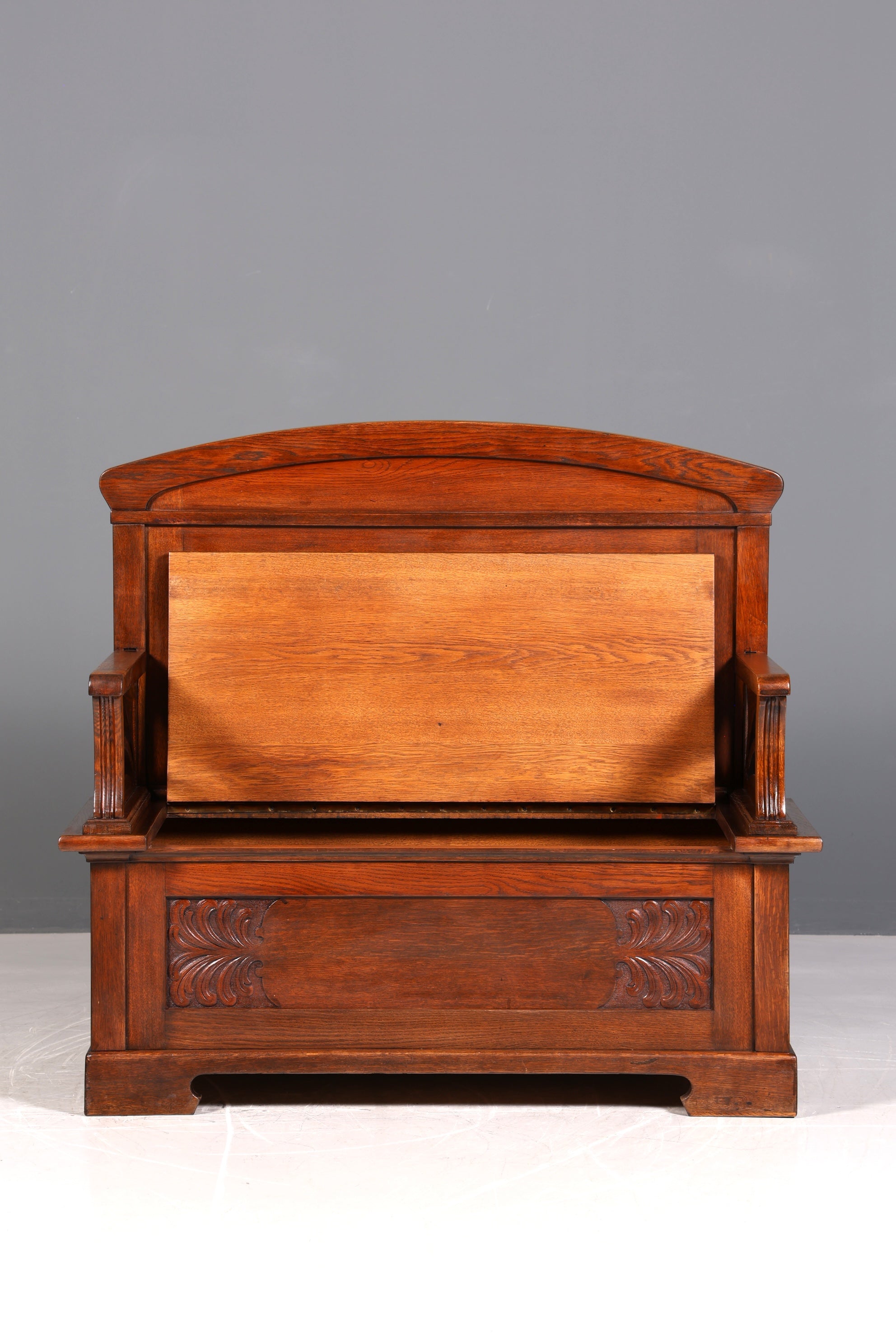 Wunderschöne Jugendstil Sitzbank Antik Bank Truhe Eiche Sofa Holzbank Holztruhe