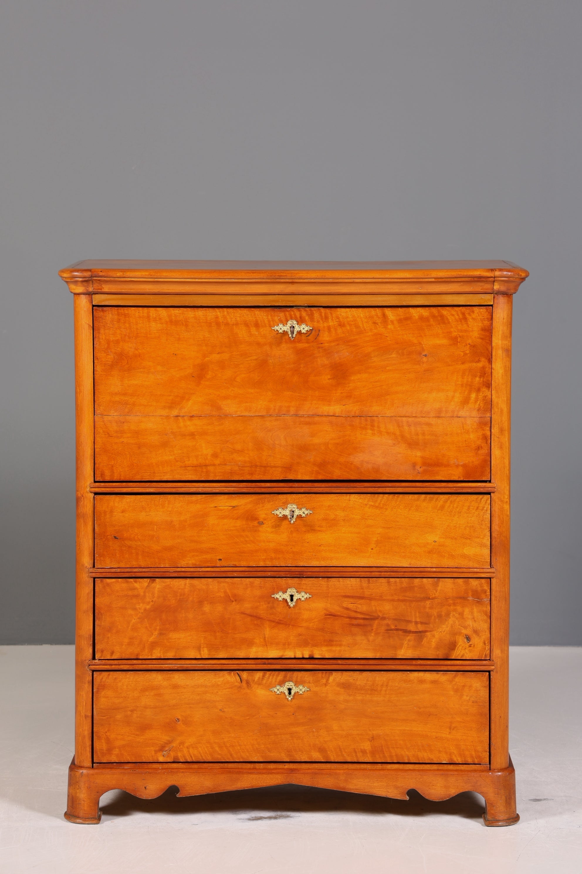 Stilvoller Biedermeier Sekretär Vertiko Louis Philippe Kommode Schubladenkommode