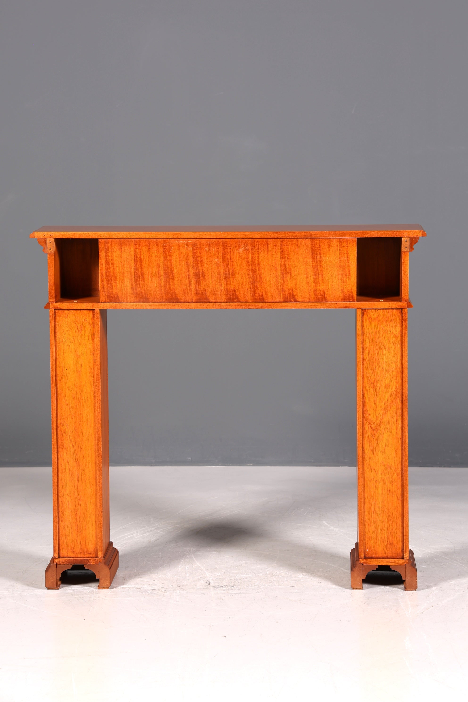 Wunderschöner Englischer Konsolentisch echt Holz Wandtisch Ablagetisch Flurtisch mit Schublade und seitlichen Staufächern UK