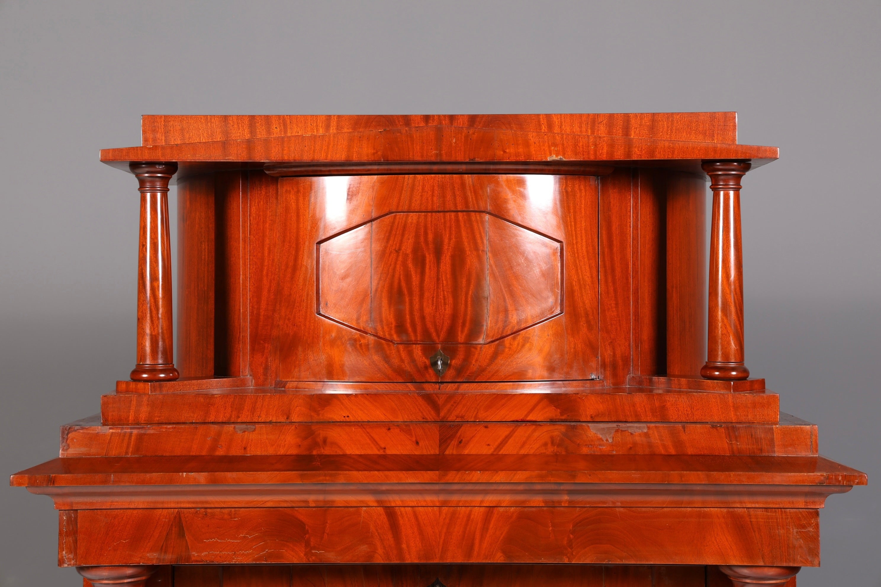 Wunderschöner Original Biedermeier Sekretär um 1860 Kommode Antik Bürokommode Englisch Säulen