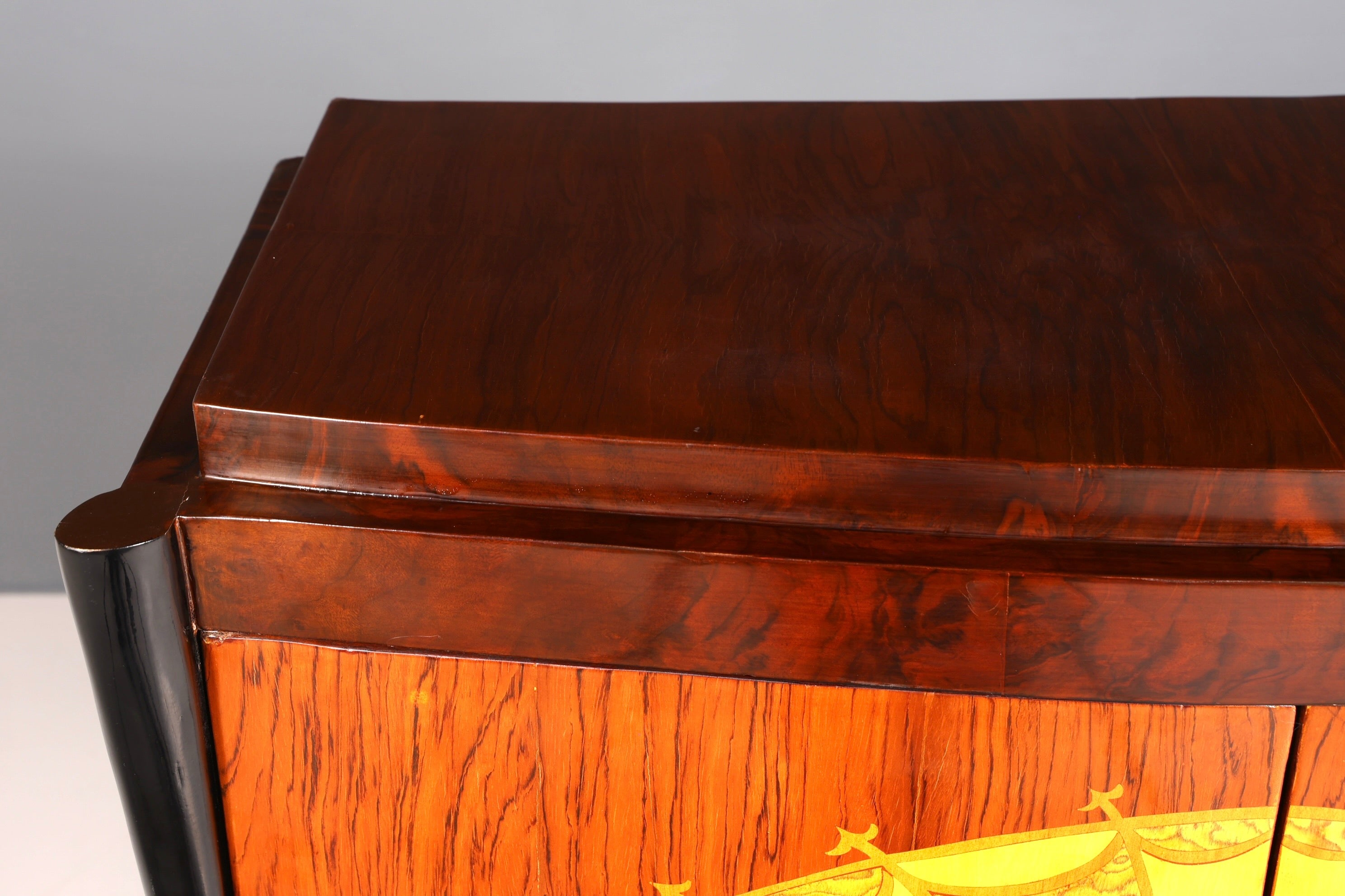 Art Deco Stil Highboard Schrank Kommode Vertiko Cabinet Sun