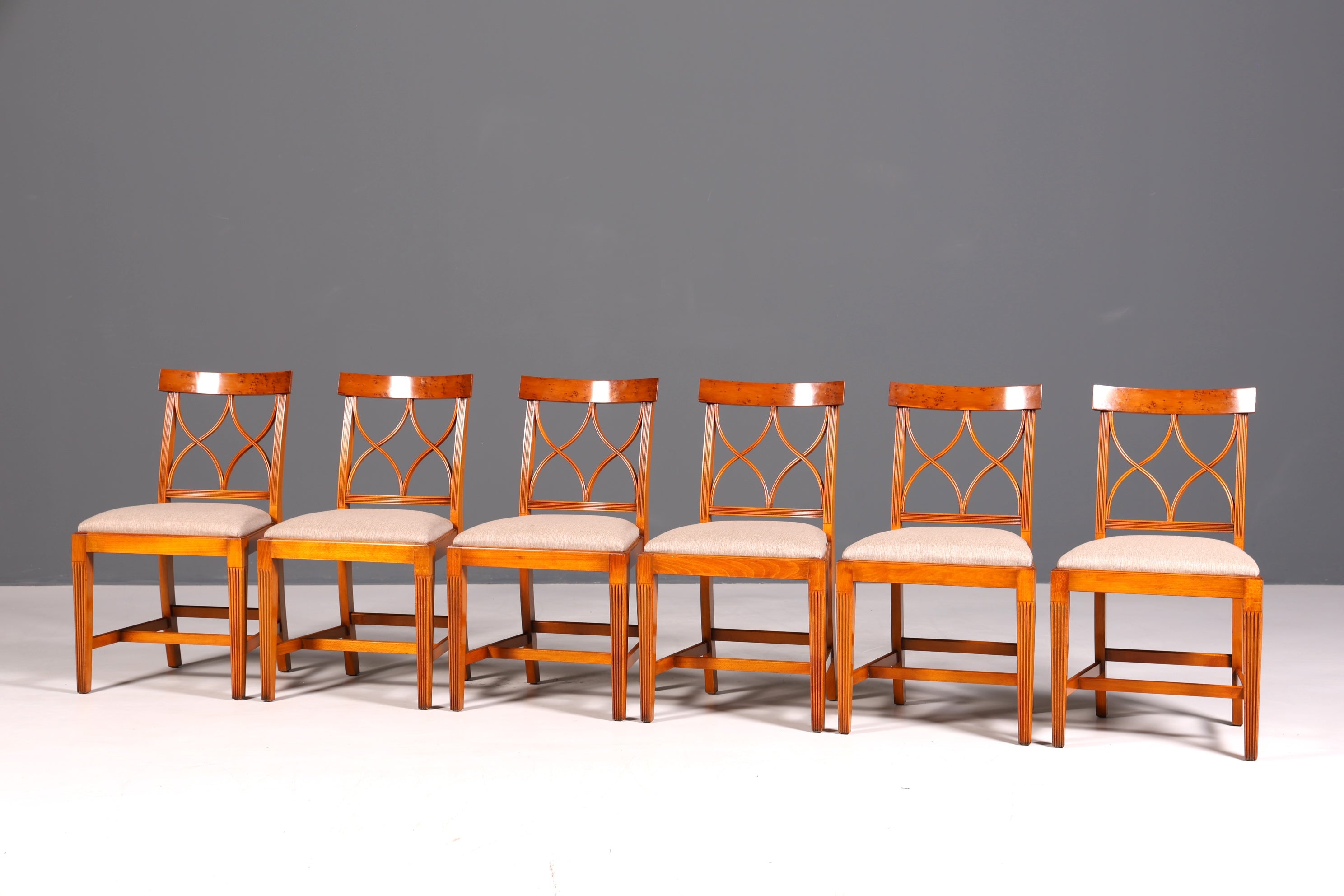 6x Edle Bevan Funell Stühle Englische Reprodux Dining Chairs Antik 60er Jahre Küchenstühle Stuhlset