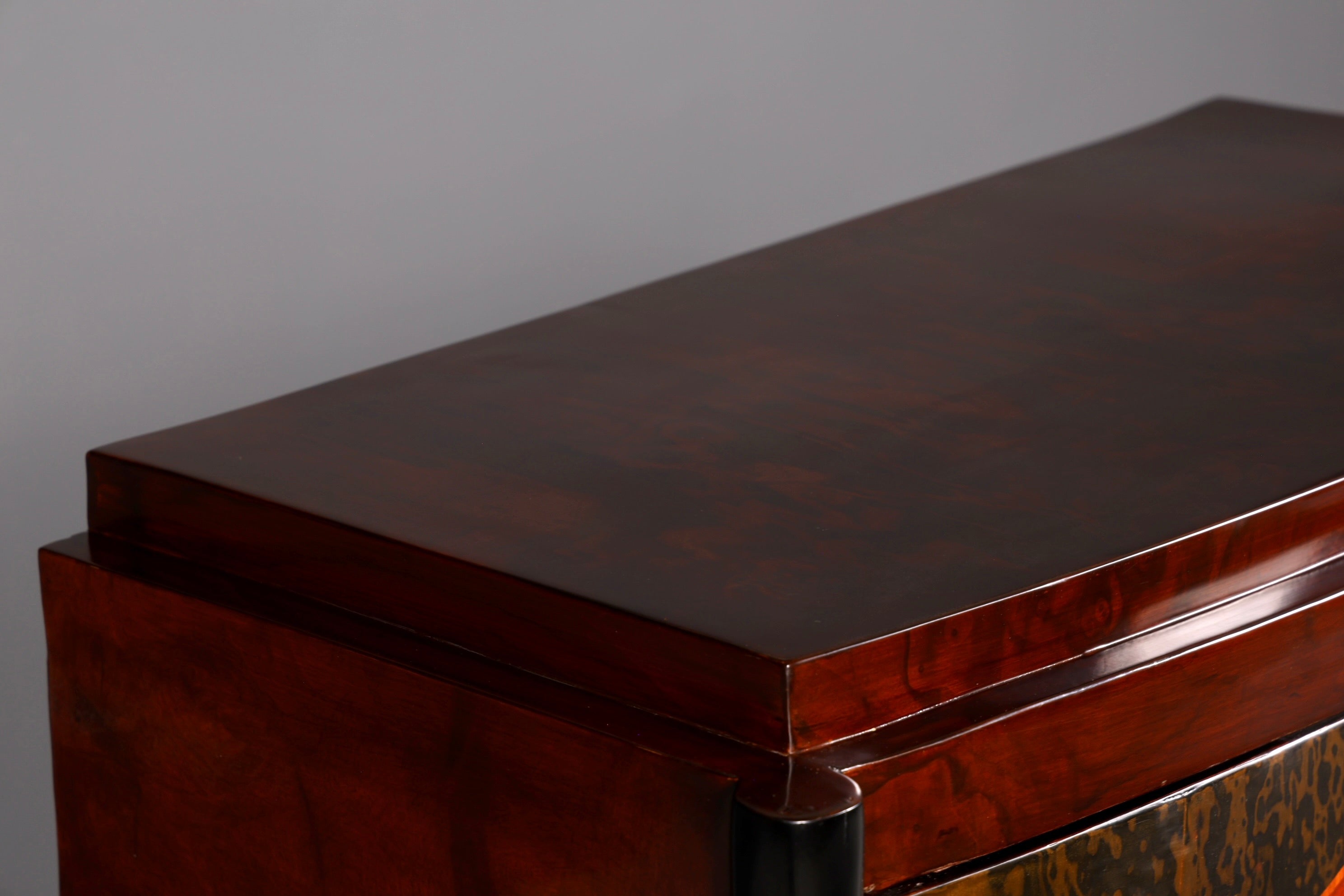 Wunderschönes Art Deco Design Highboard Schrank Kommode Vertiko Sun Cabinet Wäscheschrank