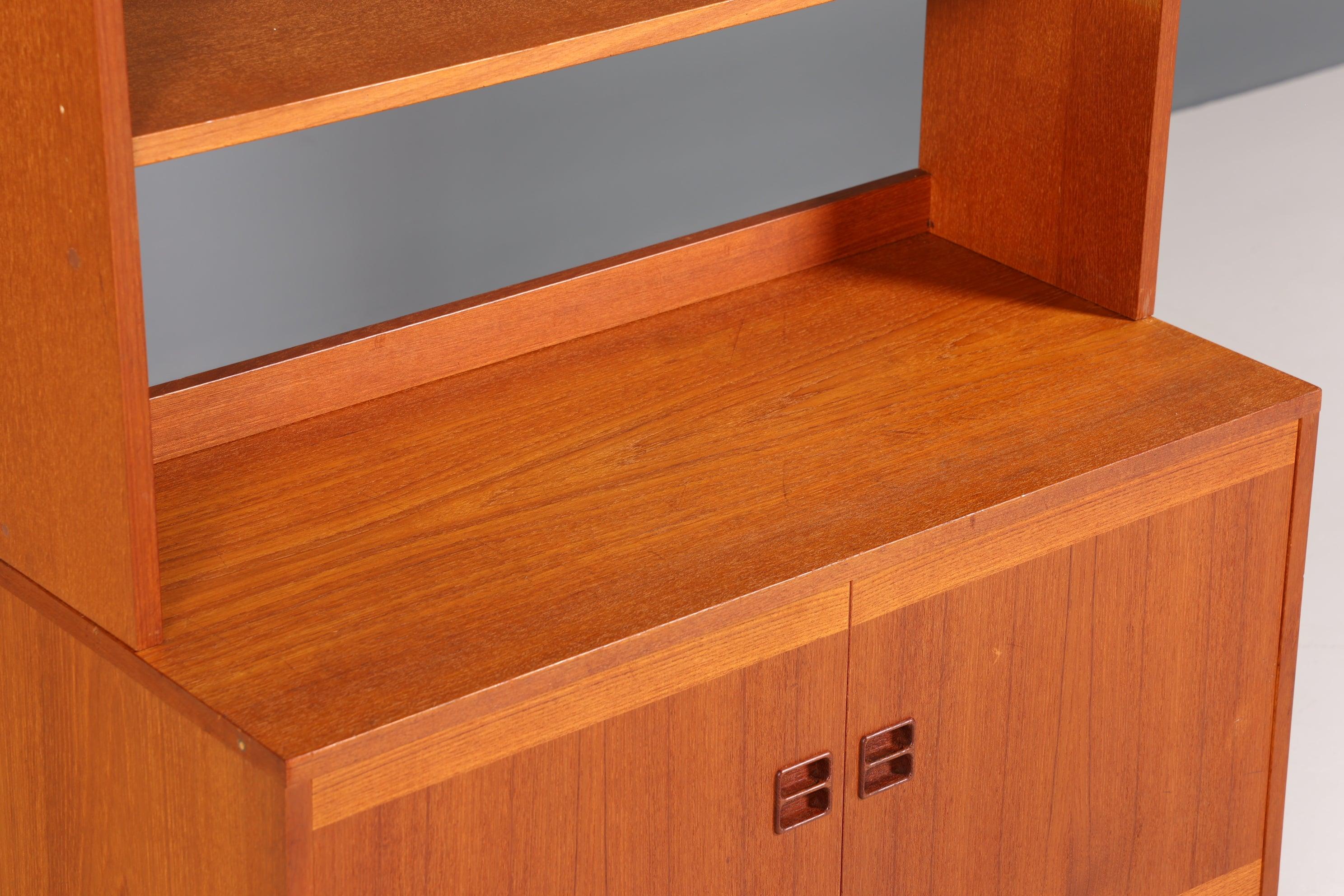 Traumhaftes Mid Century Regal "Made in Denmark" Teak Holz Bücherregal Schrank