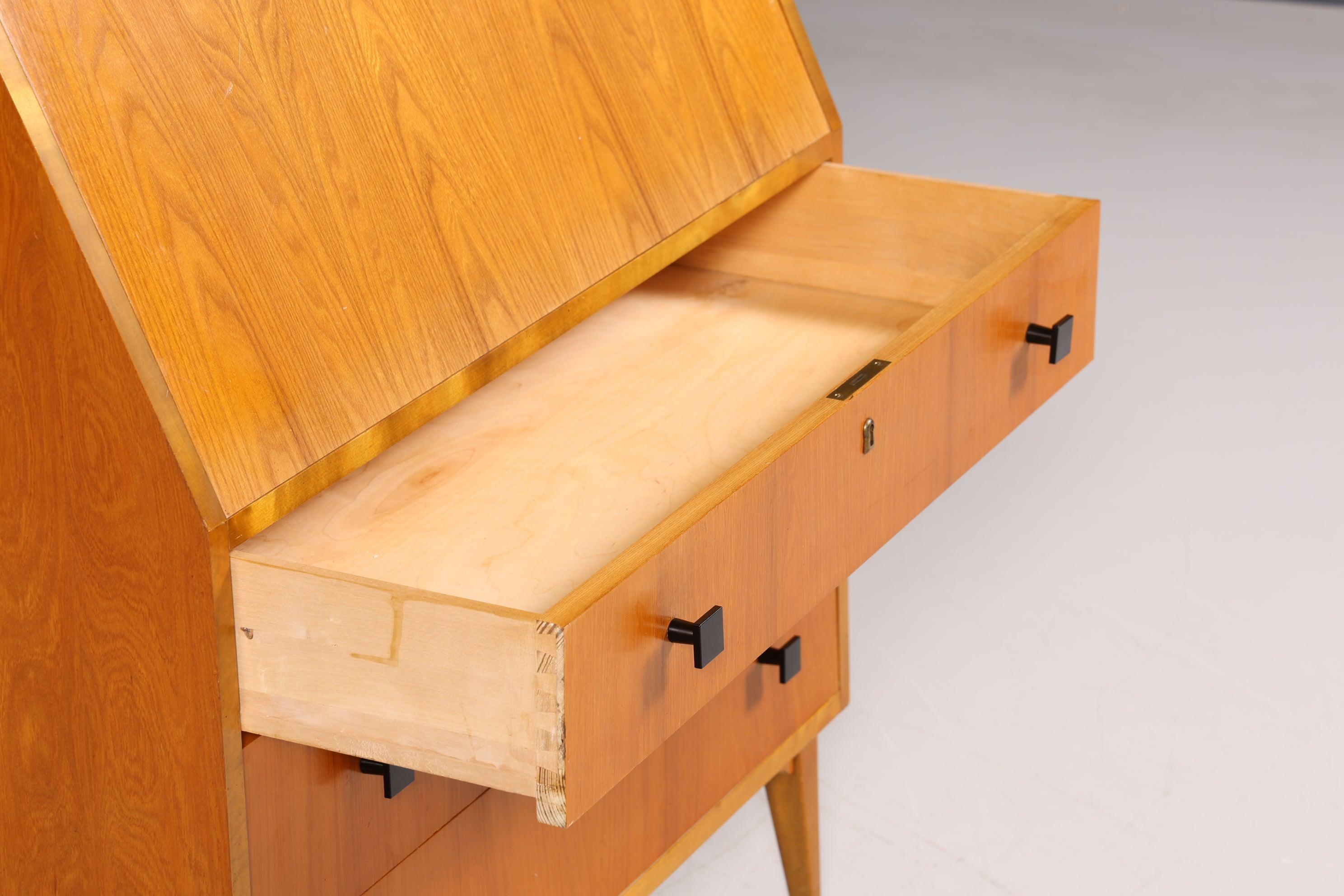 Stilvoller Mid Century Sekretär Danish Design Vintage Büro Schrank Retro Kommode 60s