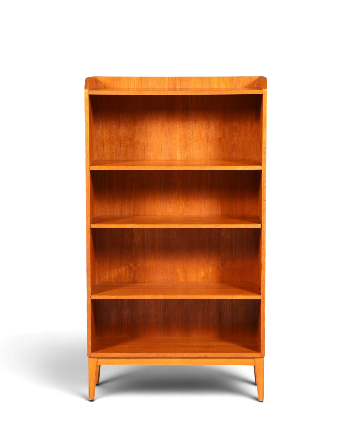 Hauptstadt Möblerei Mid Century Bücherregal aus massivem Holz mit höhenverstellbaren Einlegeböden im 60er Jahre Design